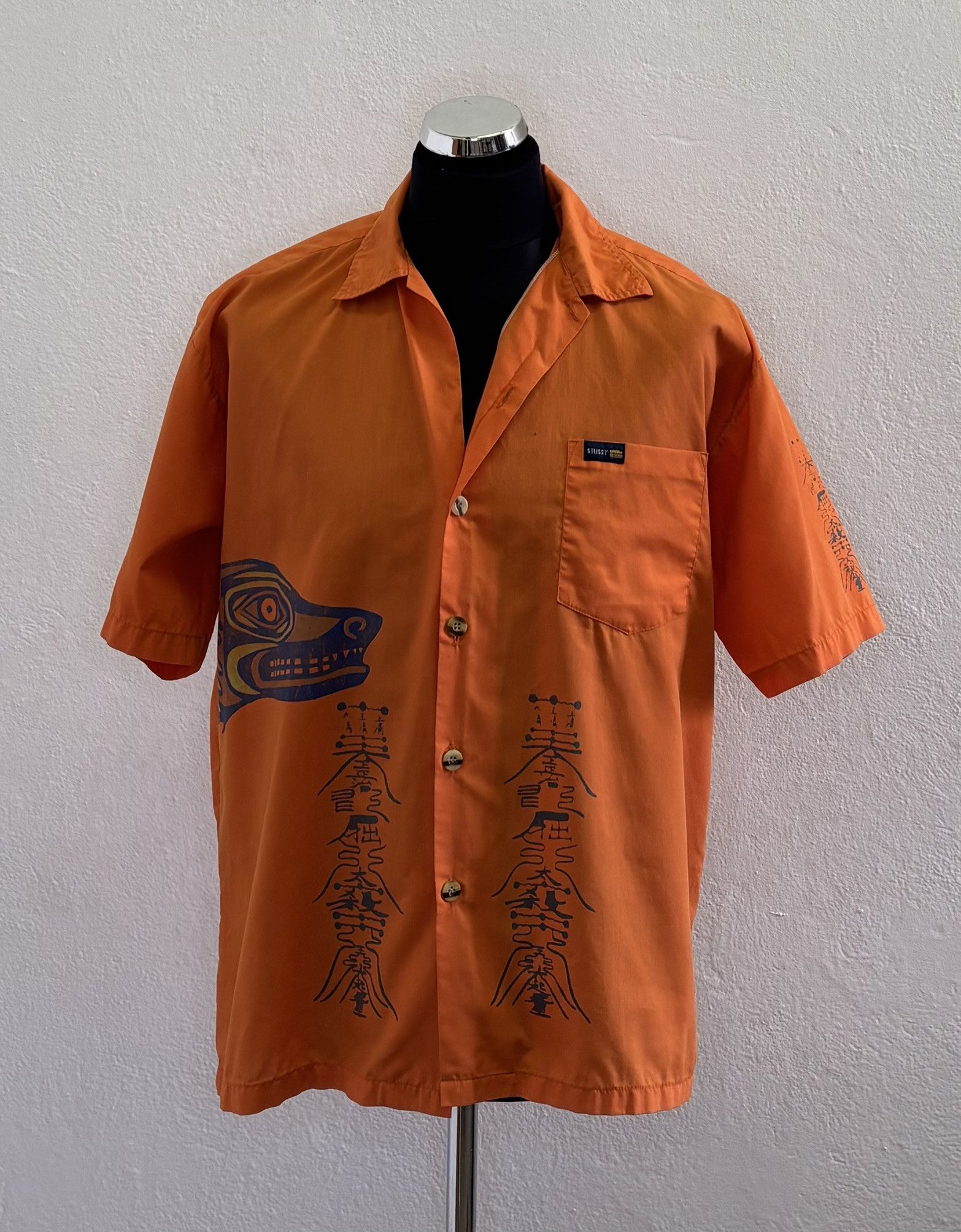 Stussy Stussy 90s shirt orange large Size US L / EU 52-54 / 3 - 1 Thumbnail