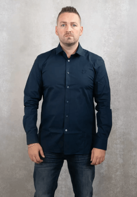 Lyle & Scott LYLE & SCOTT TONAL EAGLE EASY CARE POPLIN SHIRT - SIZE S Size US S / EU 44-46 / 1 - 1 Thumbnail