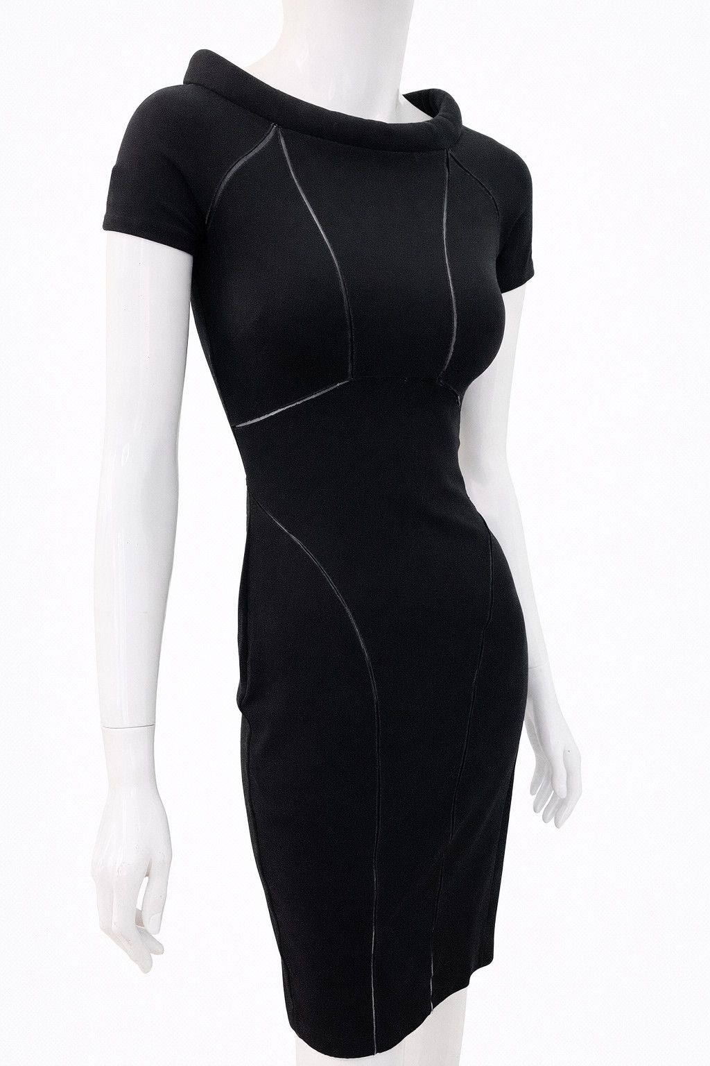 plein sud Plein Sud Bodycon Padded Semi-Transparent Midi Dress Size S / US 4 / IT 40 - 1 Thumbnail