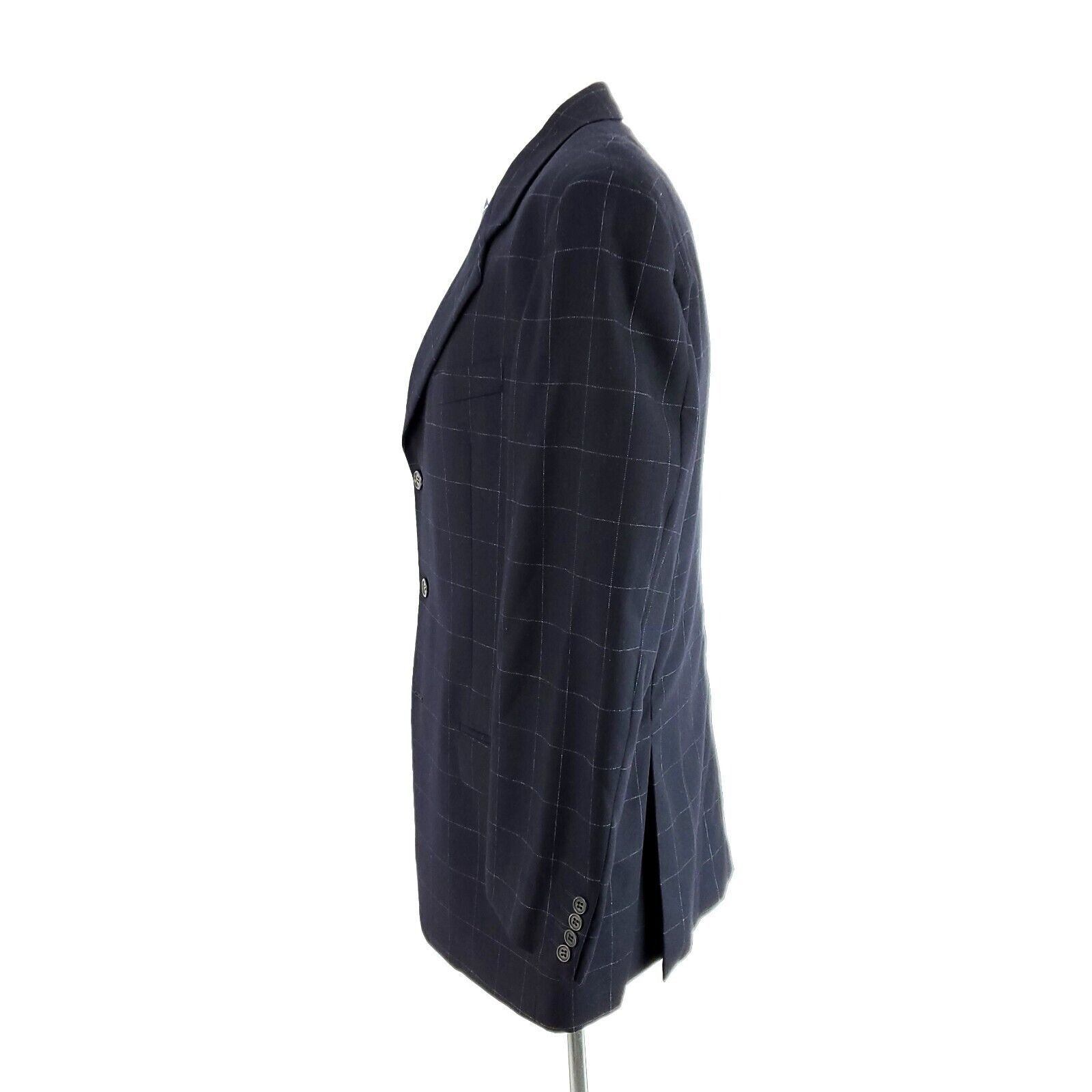 Valentino Valentino Flannel Wool Cashmere 3 Button Sport Coat W/ Vest Size 42L - 4 Thumbnail