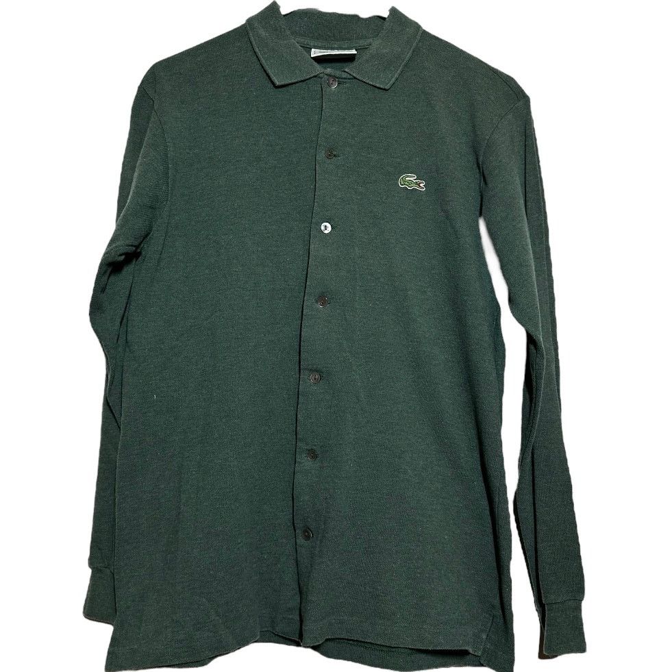 Lacoste Button Down Shirt Cotton Long Sleeve Collar Logo 3 S, image size:981x981