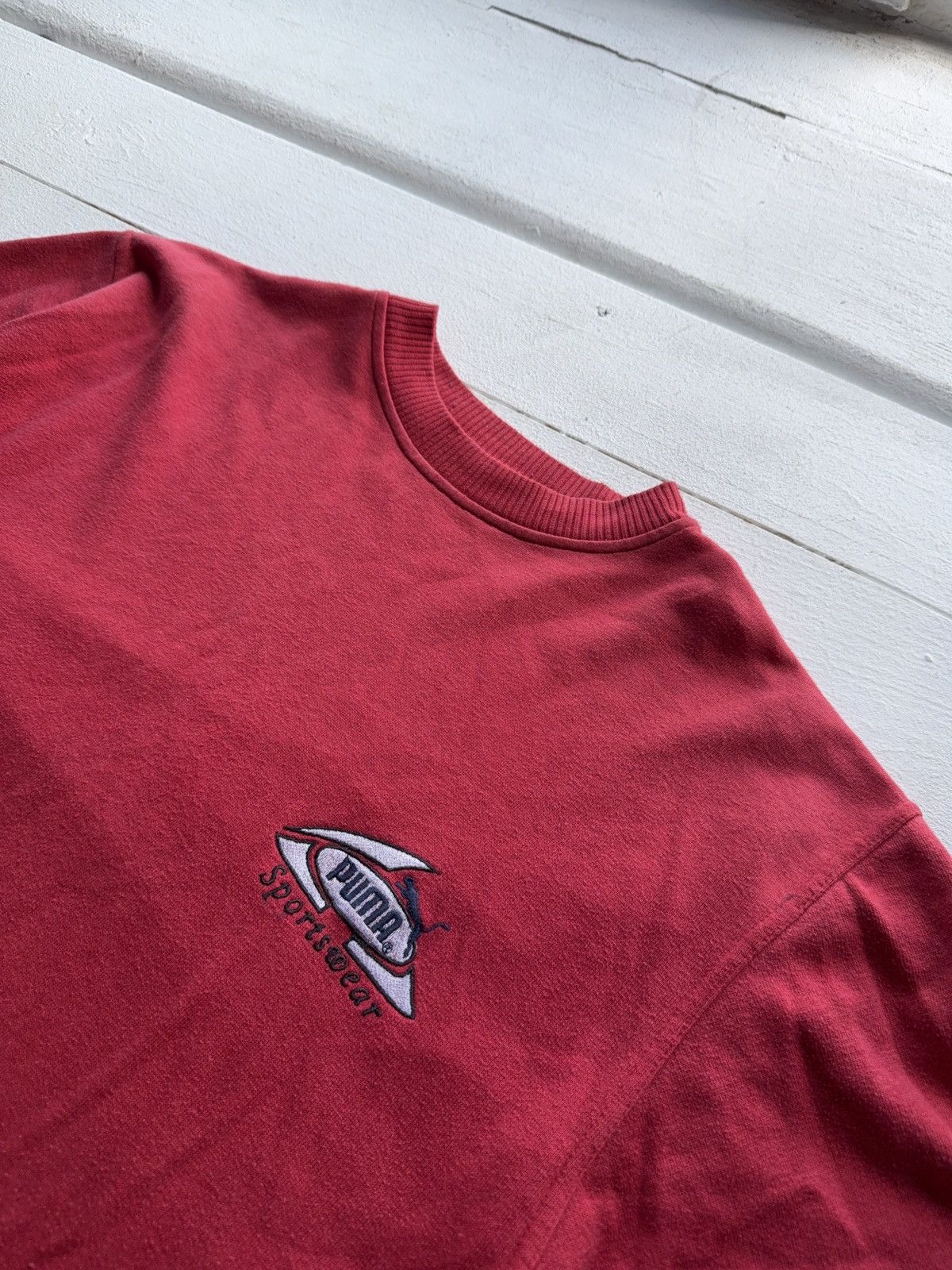 Puma Vintage 90s Faded Red Puma Logo Basic Streetwear Tee Shirt Size US L / EU 52-54 / 3 - 5 Thumbnail