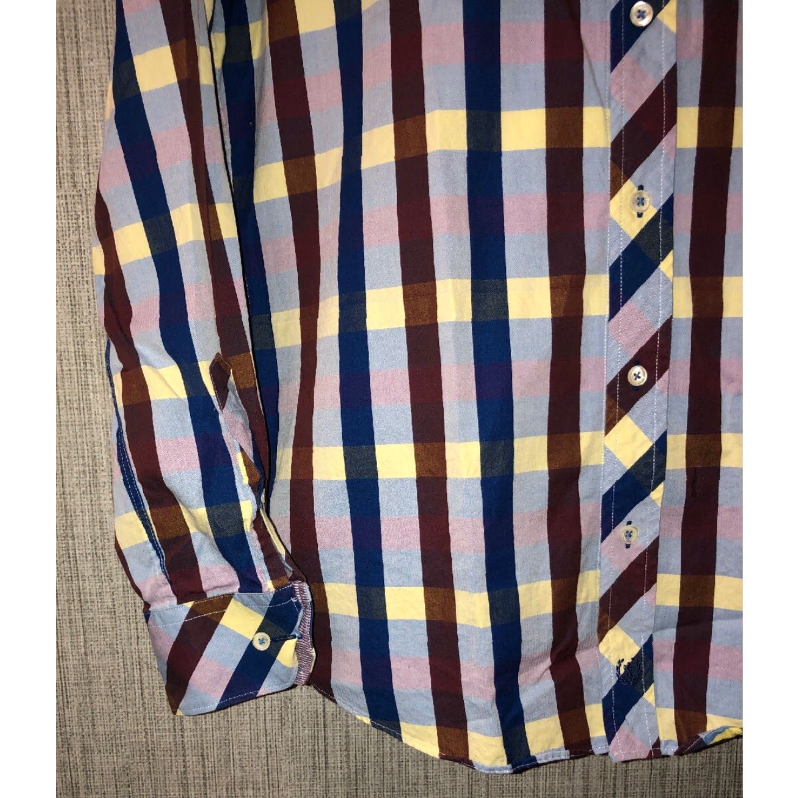 BUGATCHI Bugatchi Uomo Shirt Plaid Button-Front Shaped Fit Mens M Multicolor Long Sleeve Button-Up 22 Inch Armpit Size US M / EU 48-50 / 2 - 4 Thumbnail