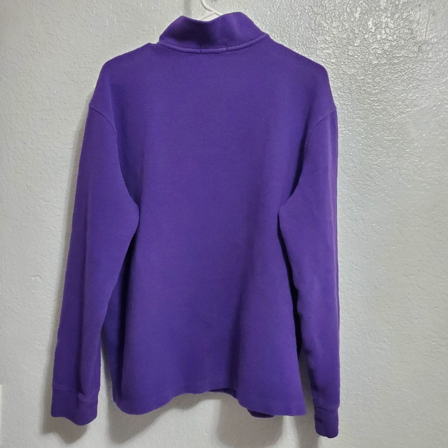 Polo Ralph Lauren Polo Ralph Lauren Sweater Men L Purple Quarter Zip Teal Pony Pullover Preppy Size US L / EU 52-54 / 3 - 2 Thumbnail