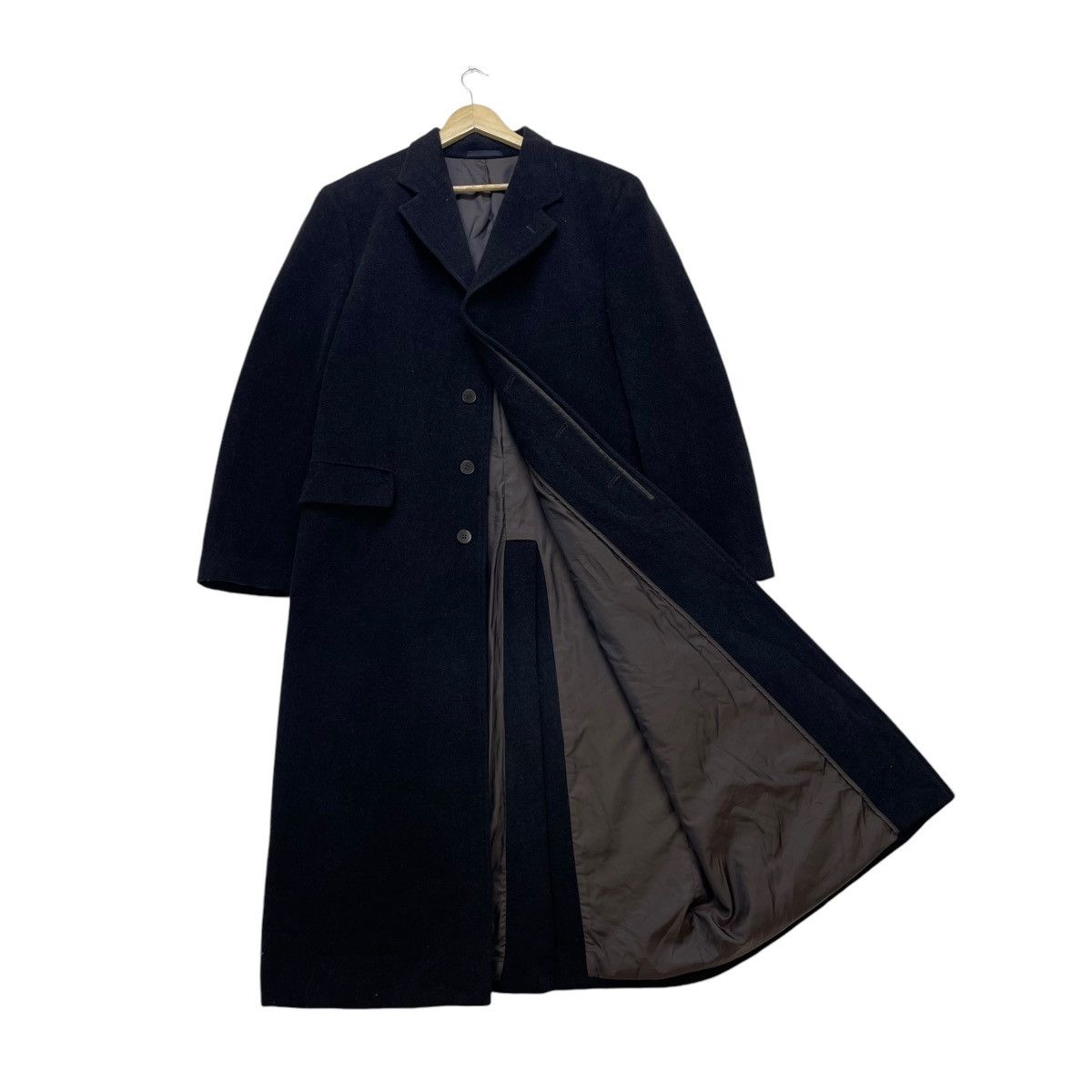 Autumn Cashmere 💥Vintage Japanese Designer JunMen OverCoat Double Breast Size US L / EU 52-54 / 3 - 1 Thumbnail