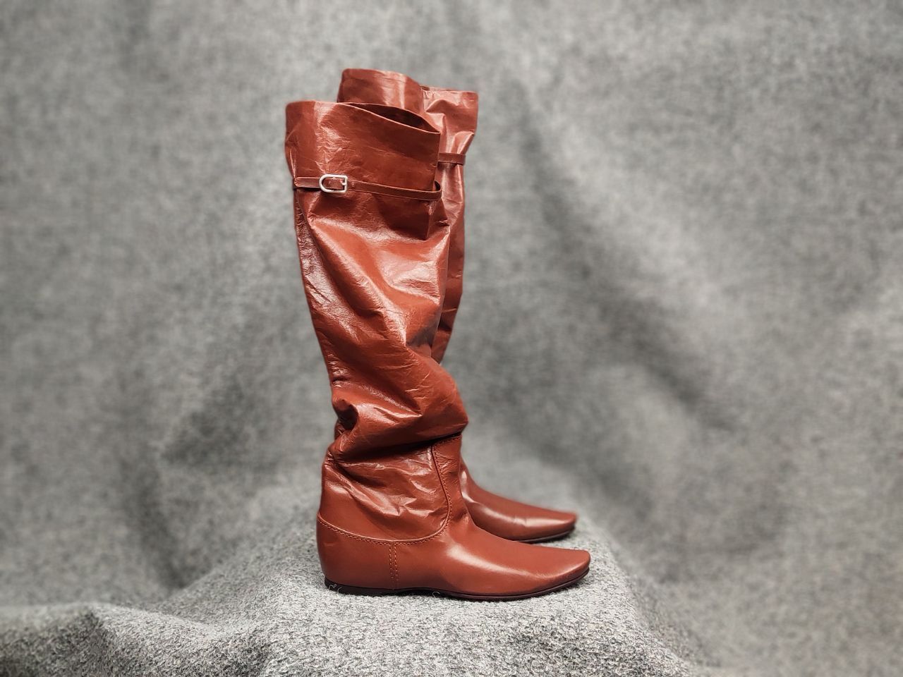 Bottega Veneta Rare Bottega Veneta High Riding Brown leather Light Boots Size US 6 / IT 36 - 7 Thumbnail