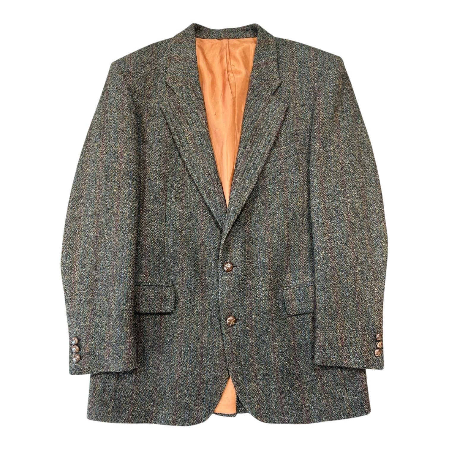 Harris Tweed Harris Tweed Blazer 40L Green Multi Color Sport Coat Size 40L - 1 Thumbnail
