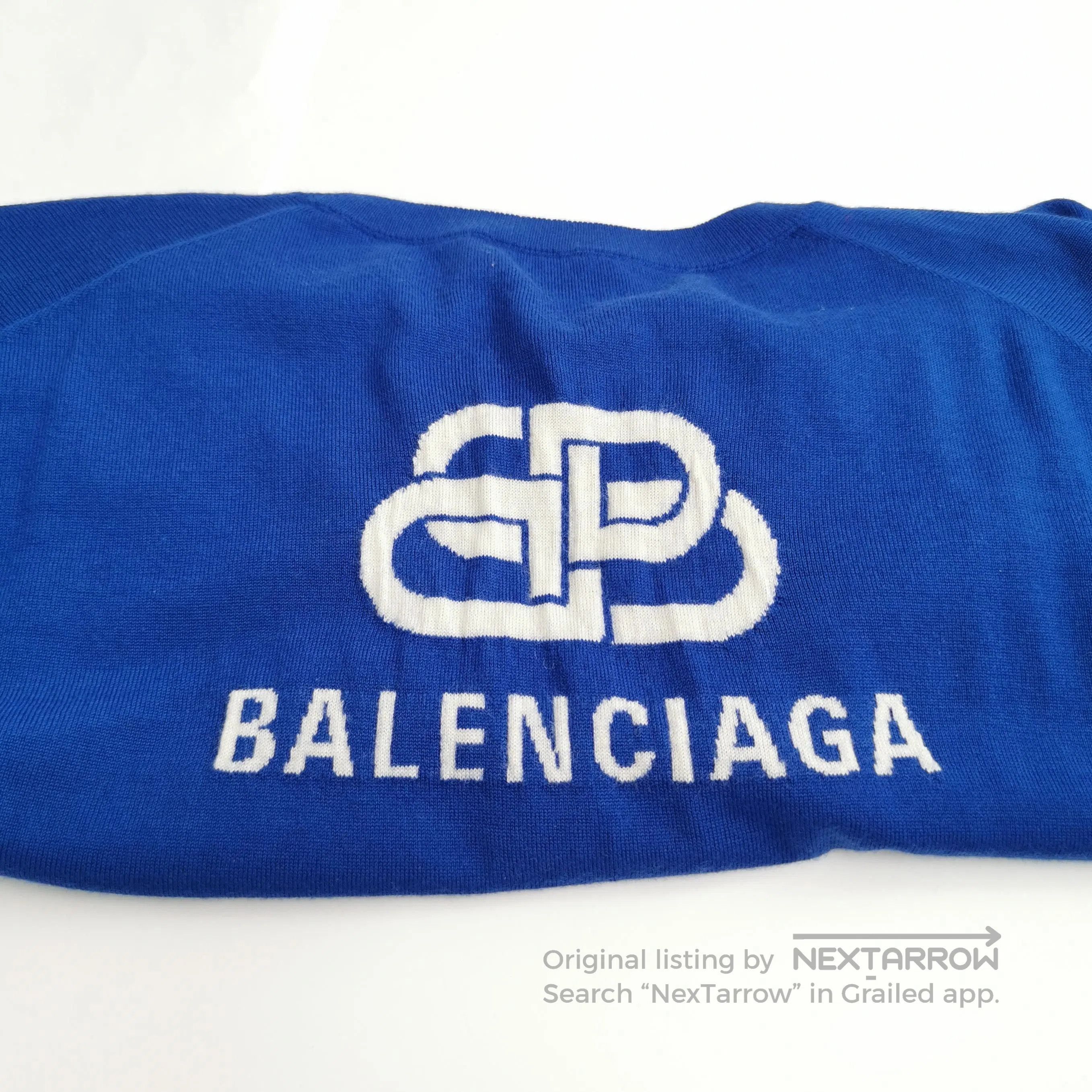 Balenciaga Balenciaga Wool Logo Round Neck Sweater S. Size US S / EU 44-46 / 1 - 3 Thumbnail