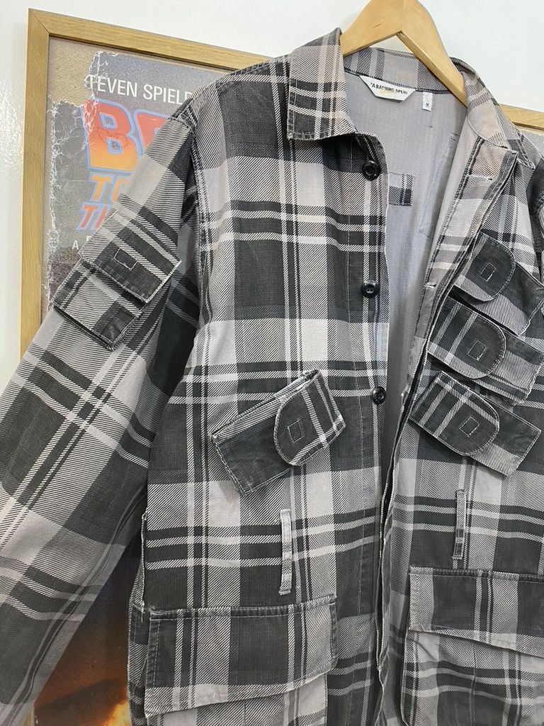 Bape 00s Bape Classics Plaid Check Multi Pocket Utility Jacket Size US M / EU 48-50 / 2 - 4 Thumbnail