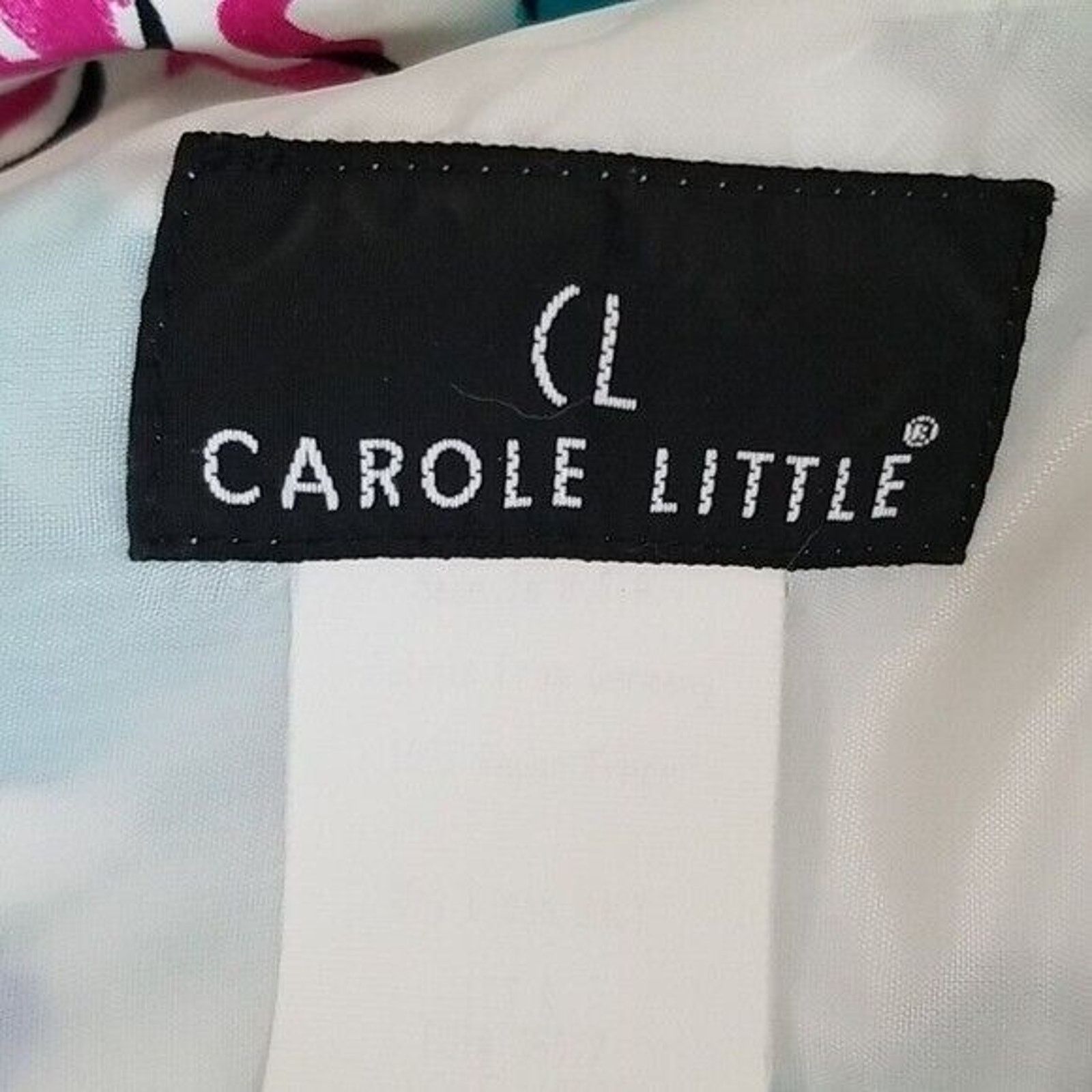 Carolina Herrera VTG Carole Little Women Blouse Abstract Floral Artsy Size L / US 10 / IT 46 - 6 Thumbnail