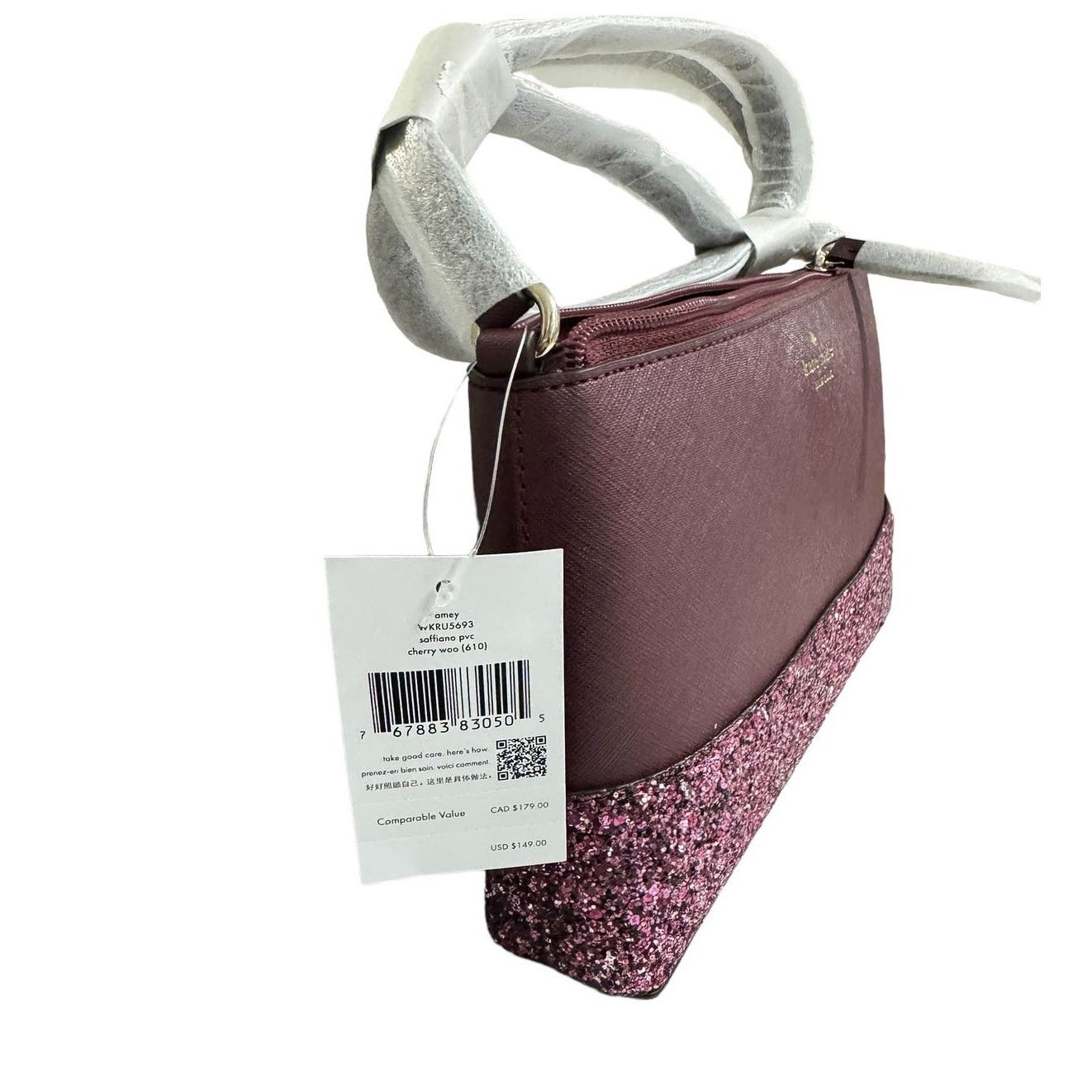 Kate Spade Kate Spade Glitter Ramey Dusty Peony Crossbody Bag Size ONE SIZE - 4 Thumbnail
