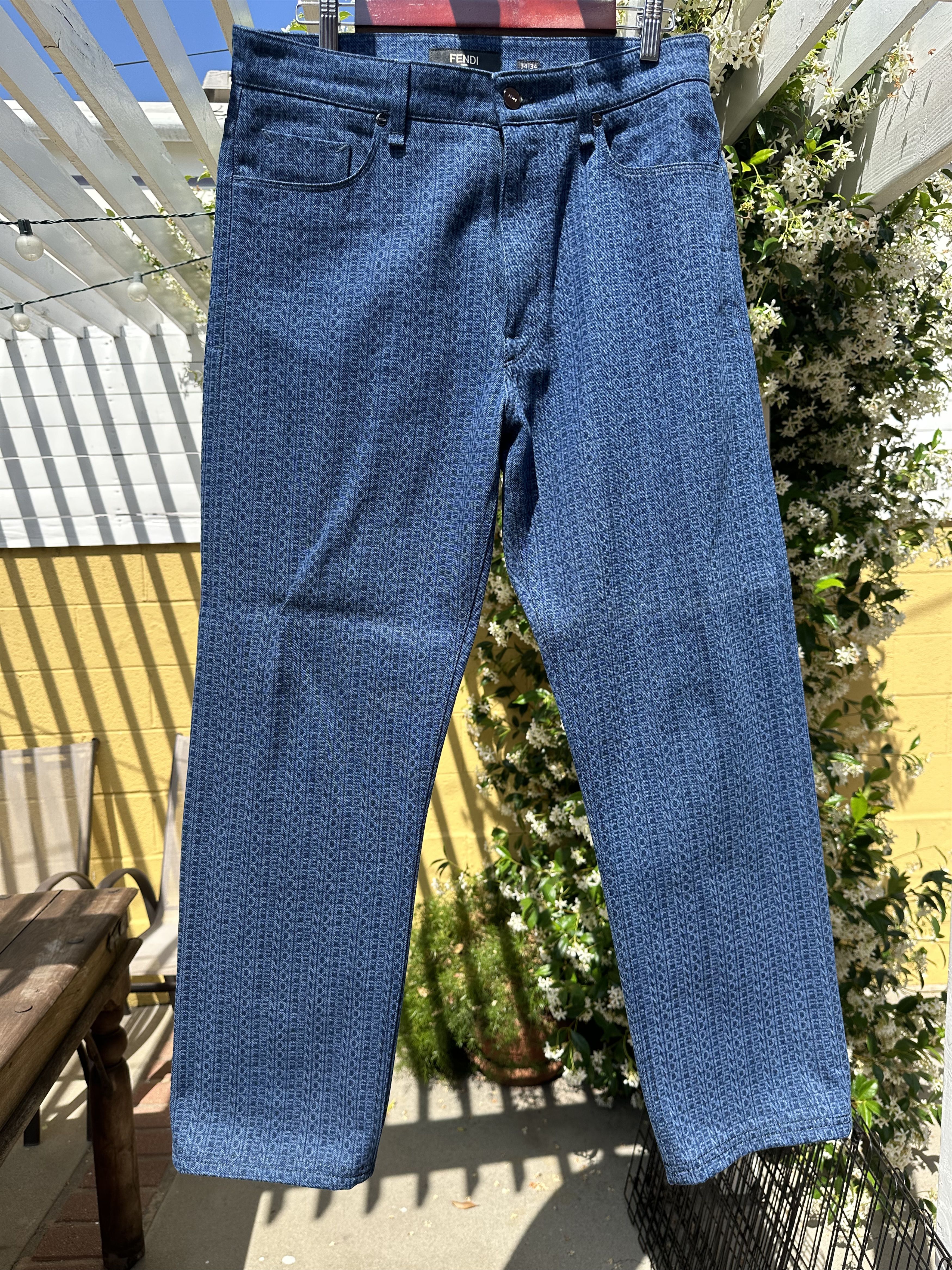 Fendi Fendi Laser Wash Straight Leg Denim Jeans Size US 34 / EU 50 - 1 Thumbnail