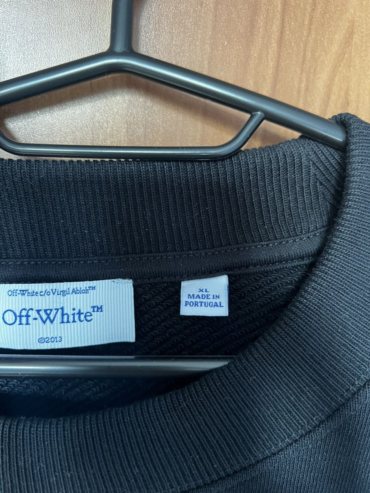 Off-White Off-White Logo Hoodie Washed Black (Very Good Condition) Size US L / EU 52-54 / 3 - 3 Thumbnail