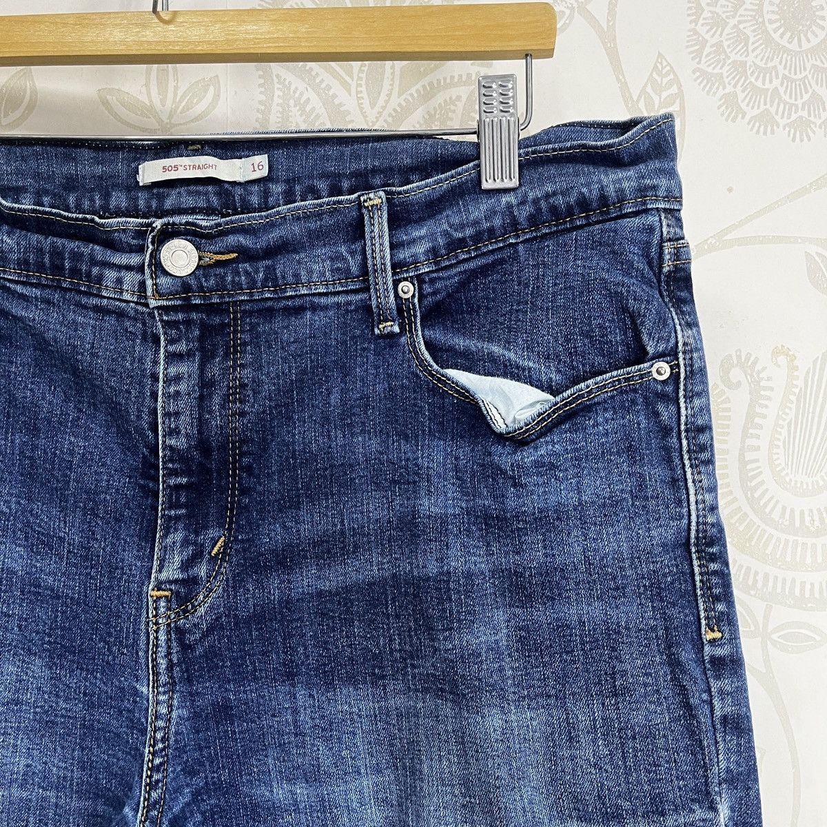 Levi's Levis 505 Straight Cut Distressed Waterless Denim Tears Art Size US 36 / EU 52 - 7 Thumbnail
