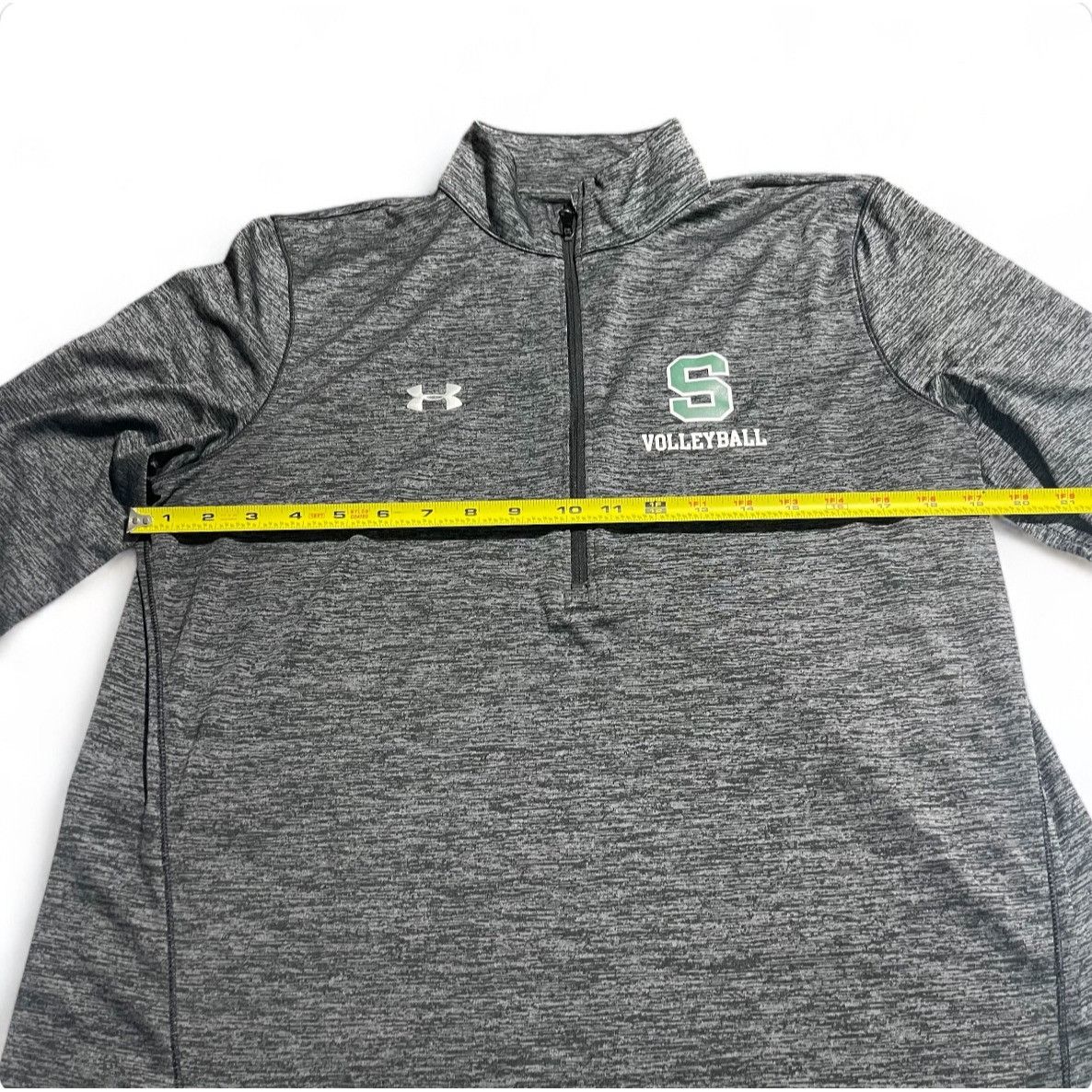 Under Armour Under Armour Gray Quarter-Zip Pullover S Logo Volleyball Size XL / US 12-14 / IT 48-50 - 8 Thumbnail