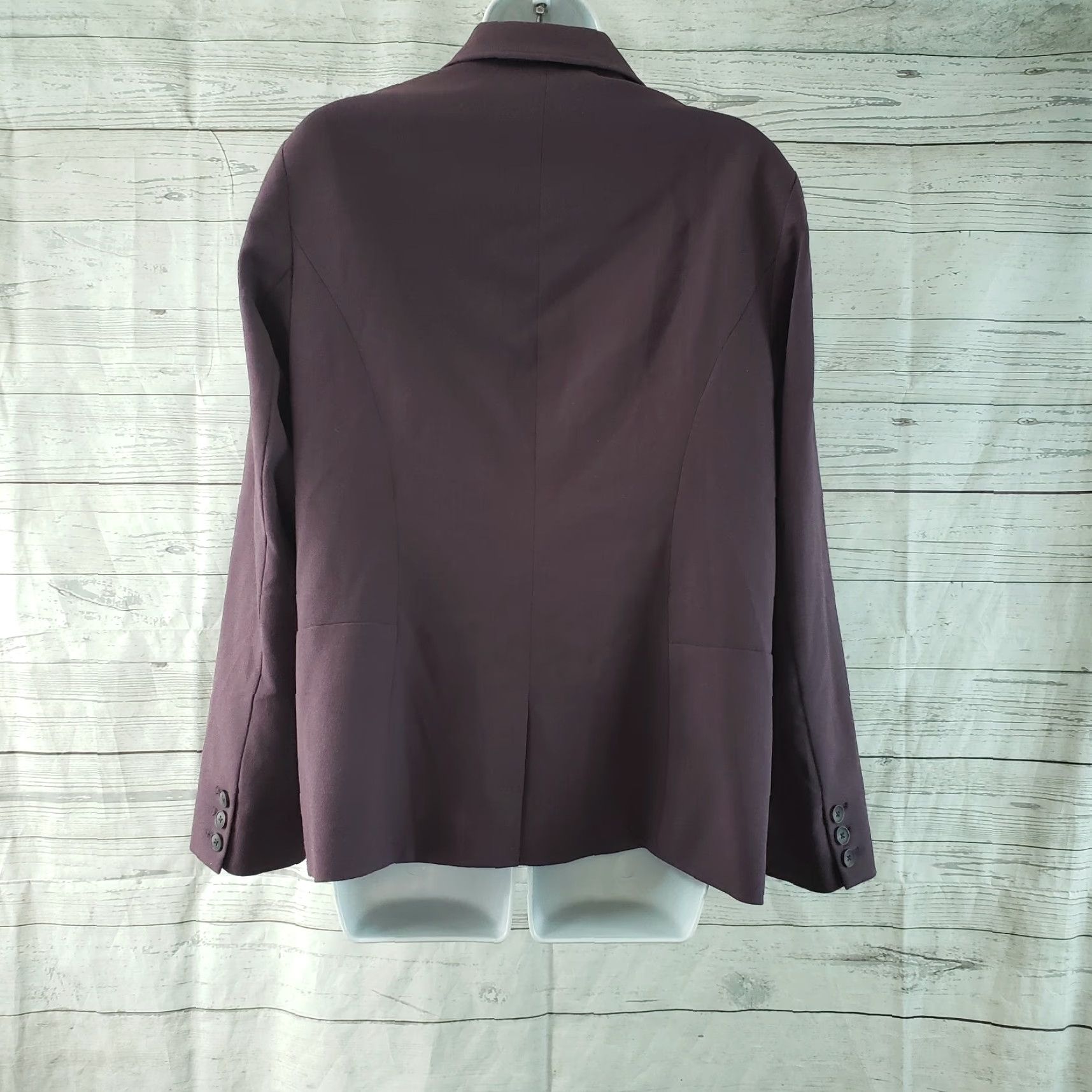Coldwater Creek Coldwater Creek Womens Blazer Jacket 14 Purple Single Button Long Sleeve Size XL / US 12-14 / IT 48-50 - 4 Thumbnail