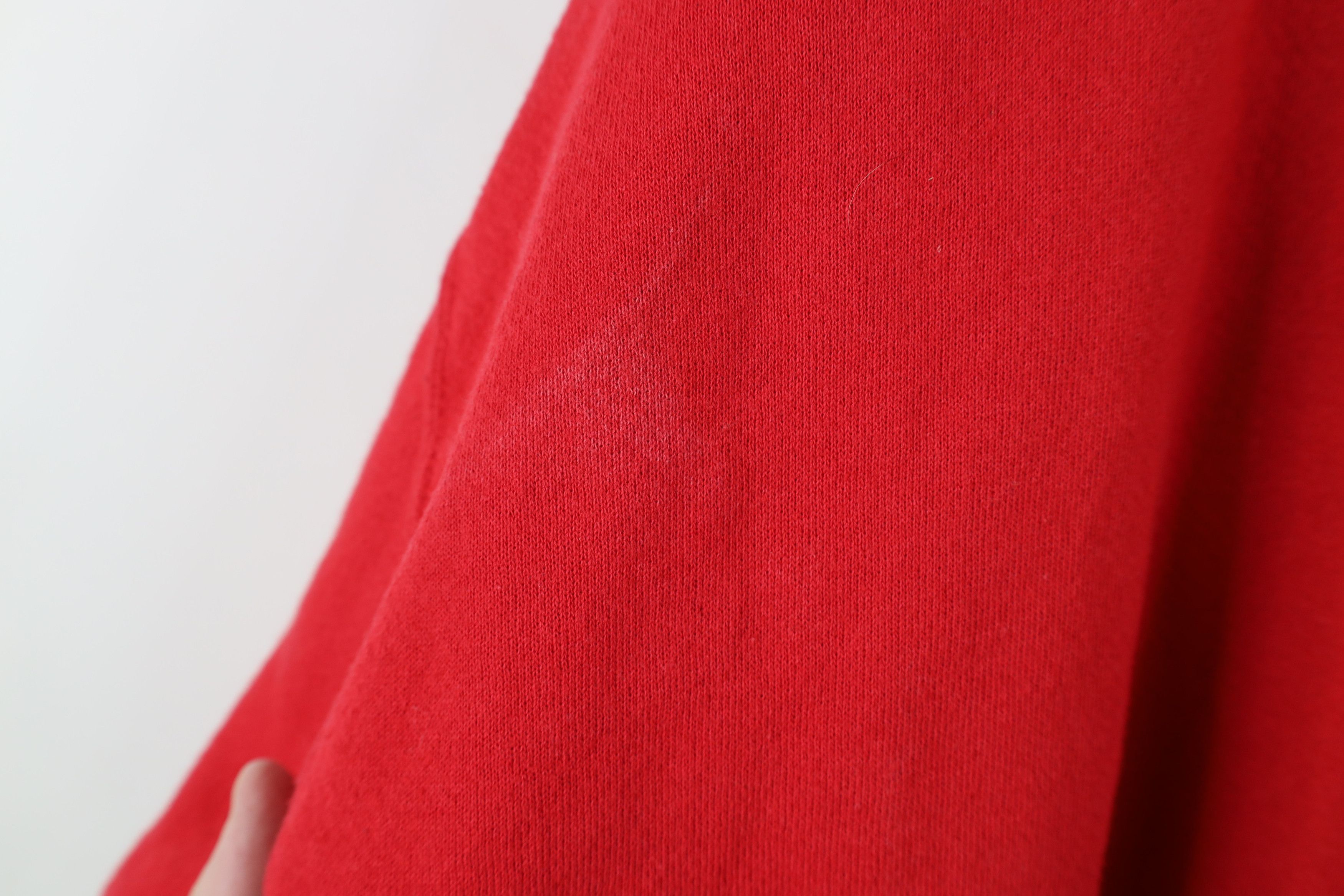 Vintage Vintage 90s Streetwear Blank Heavyweight Full Zip Hoodie Red Size US XXL / EU 58 / 5 - 11 Thumbnail