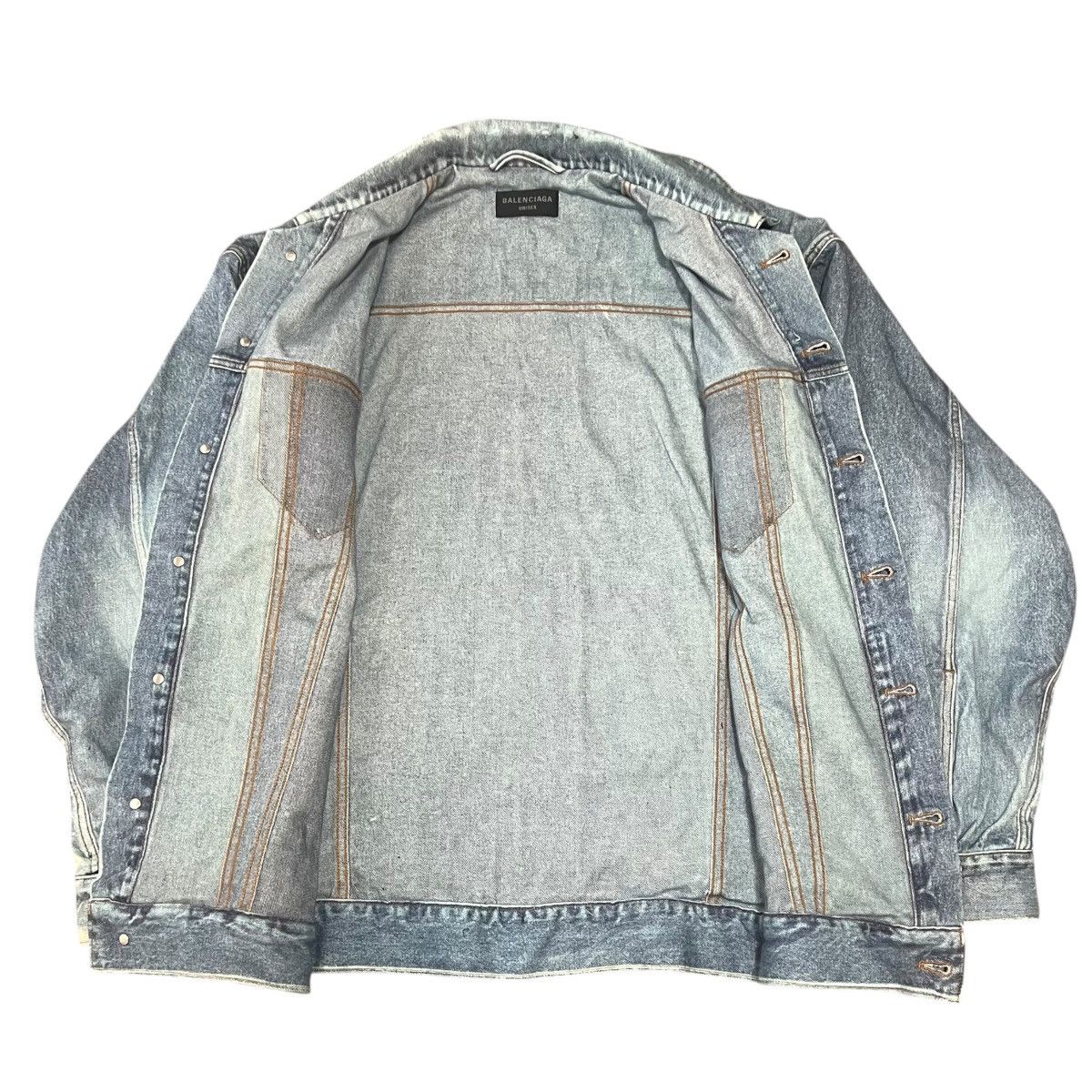 Balenciaga BALENCIAGA 2022AW Trompe-l’œil Heavy Cotton Jersey Denim Set Size US XS / EU 42 / 0 - 7 Thumbnail