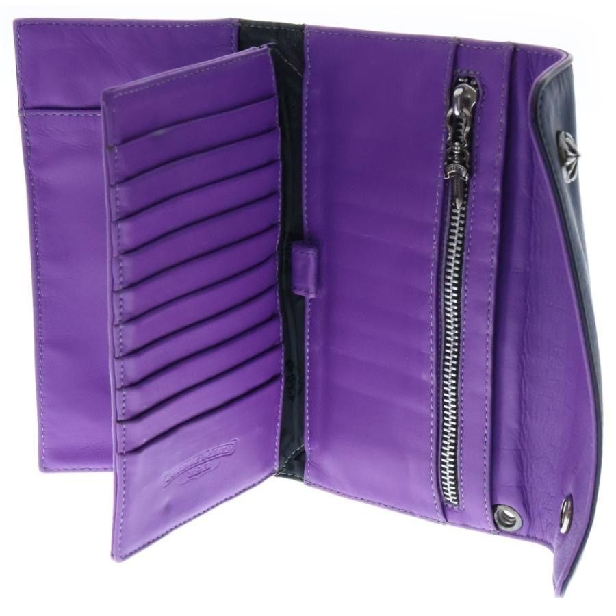 Chrome Hearts Chrome Hearts WAVE CROSS BALL Purple Leather Wallet Size ONE SIZE - 2 Thumbnail