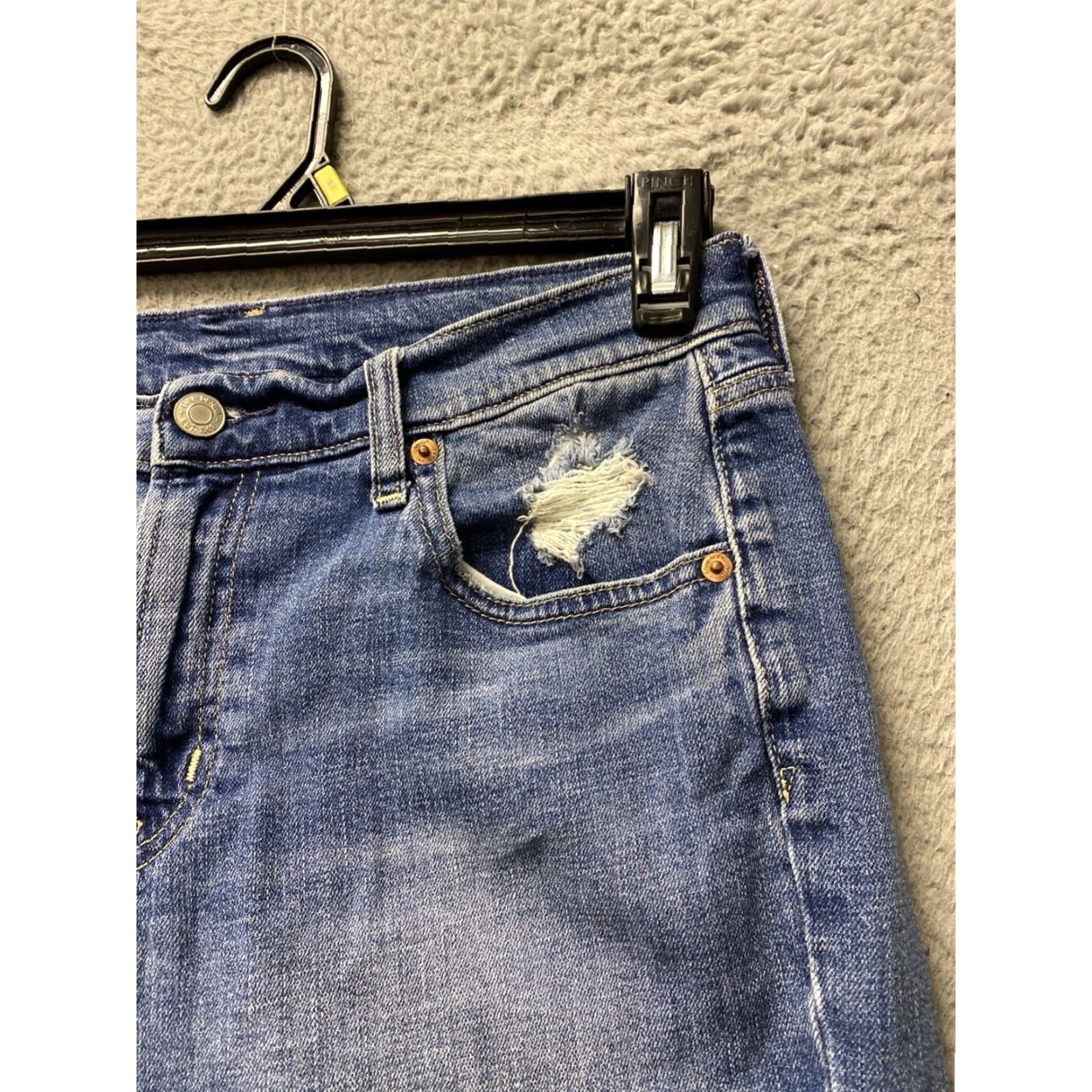 Gap VINTAGE Gap Jeans Women’s 32x30 Denim Blue Straight Leg 5-Pocket 100% Cotton Regular Rise Modern Casual Pants Mens Womens Boys Girls Size 24" / US 00 / IT 34 - 4 Thumbnail