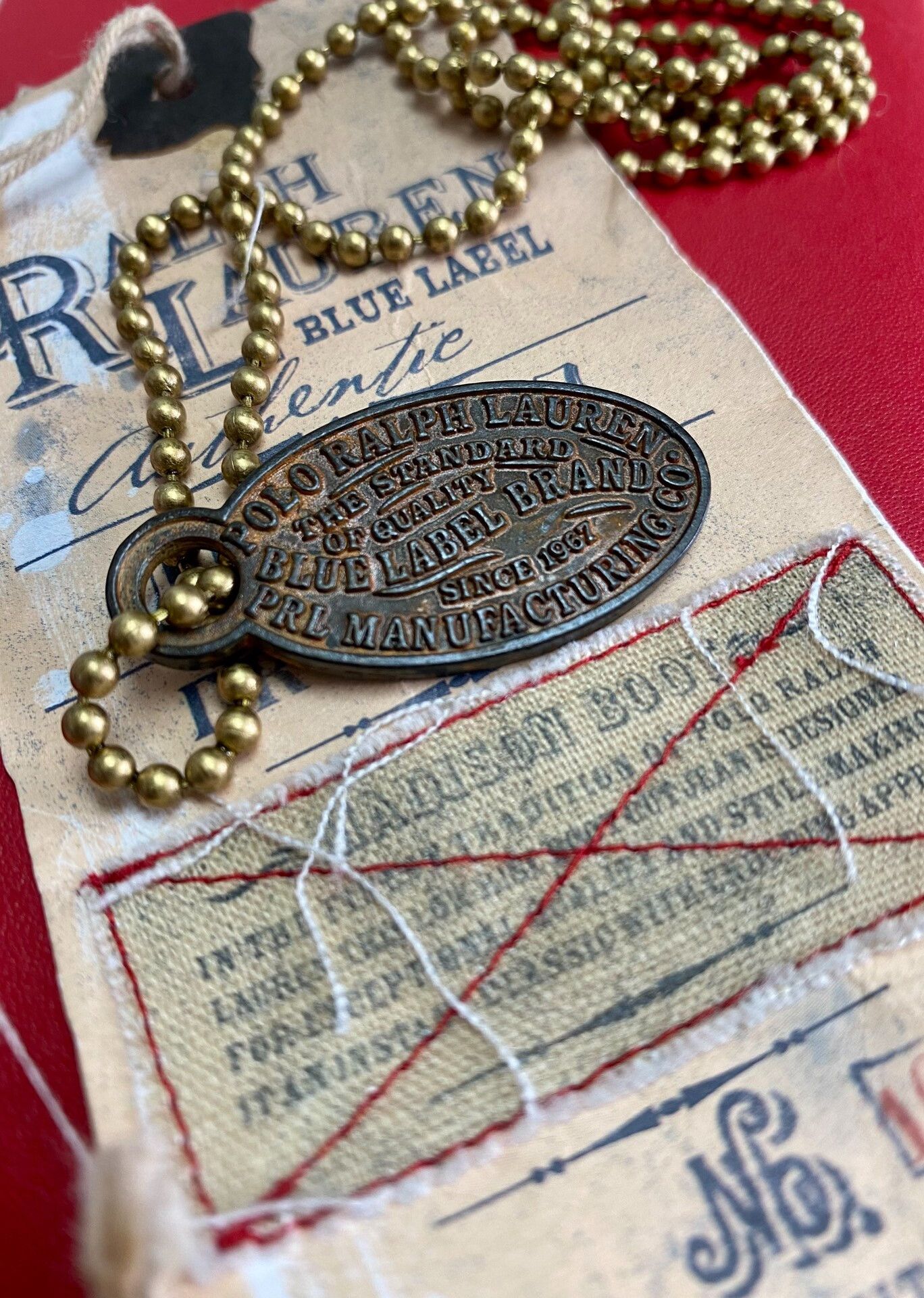 RRL Ralph Lauren Vintage Metal Keychain