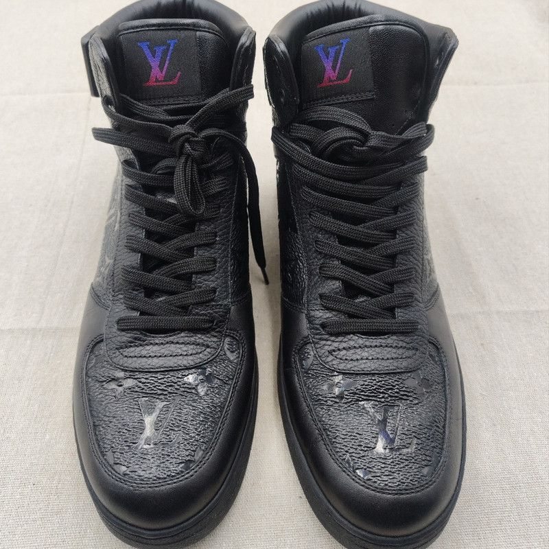 Louis Vuitton Louis Vuitton Rivoli Monogram High-Top Sneakers - Size US 9.5 / EU 42-43 - 2 Thumbnail