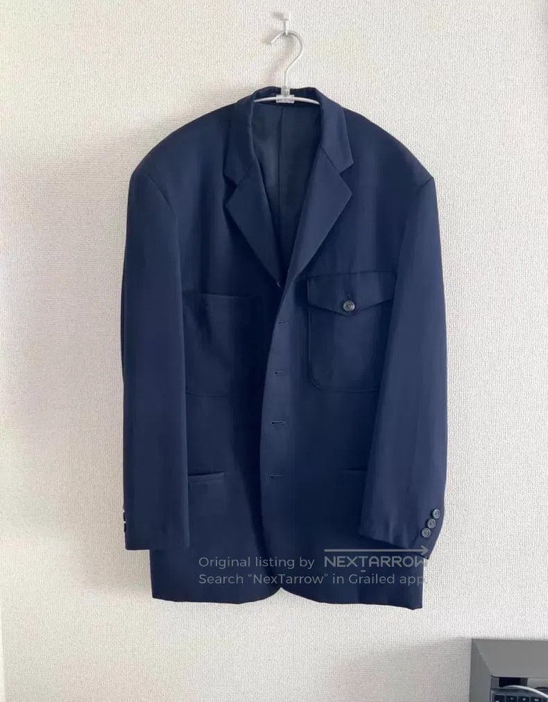 Yohji Yamamoto Yohji Yamamoto Pure wool blazer jacket Size US L / EU 52-54 / 3 - 1 Thumbnail