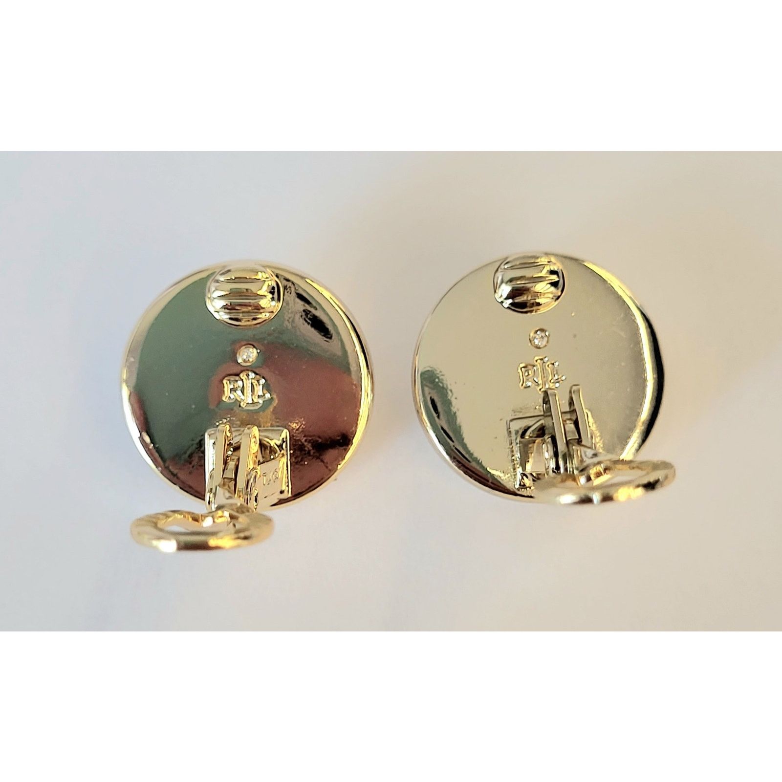 Ralph Lauren RLL Ralph Lauren Signed 2-Tone Earrings Silver Gold Clip TJG Size ONE SIZE - 4 Thumbnail