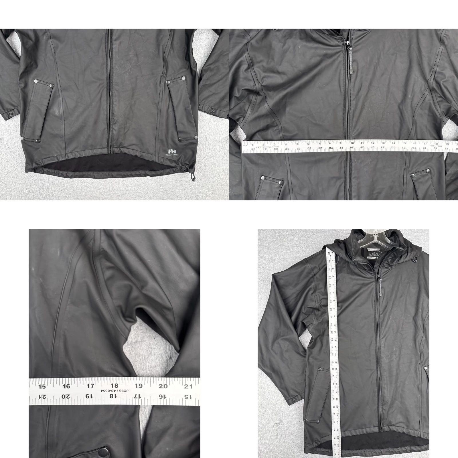 Helly Hansen Helly Hansen Jacket Mens Extra Small Black Polyurethane Shell Hooded Rain Wind Size US M / EU 48-50 / 2 - 8 Thumbnail