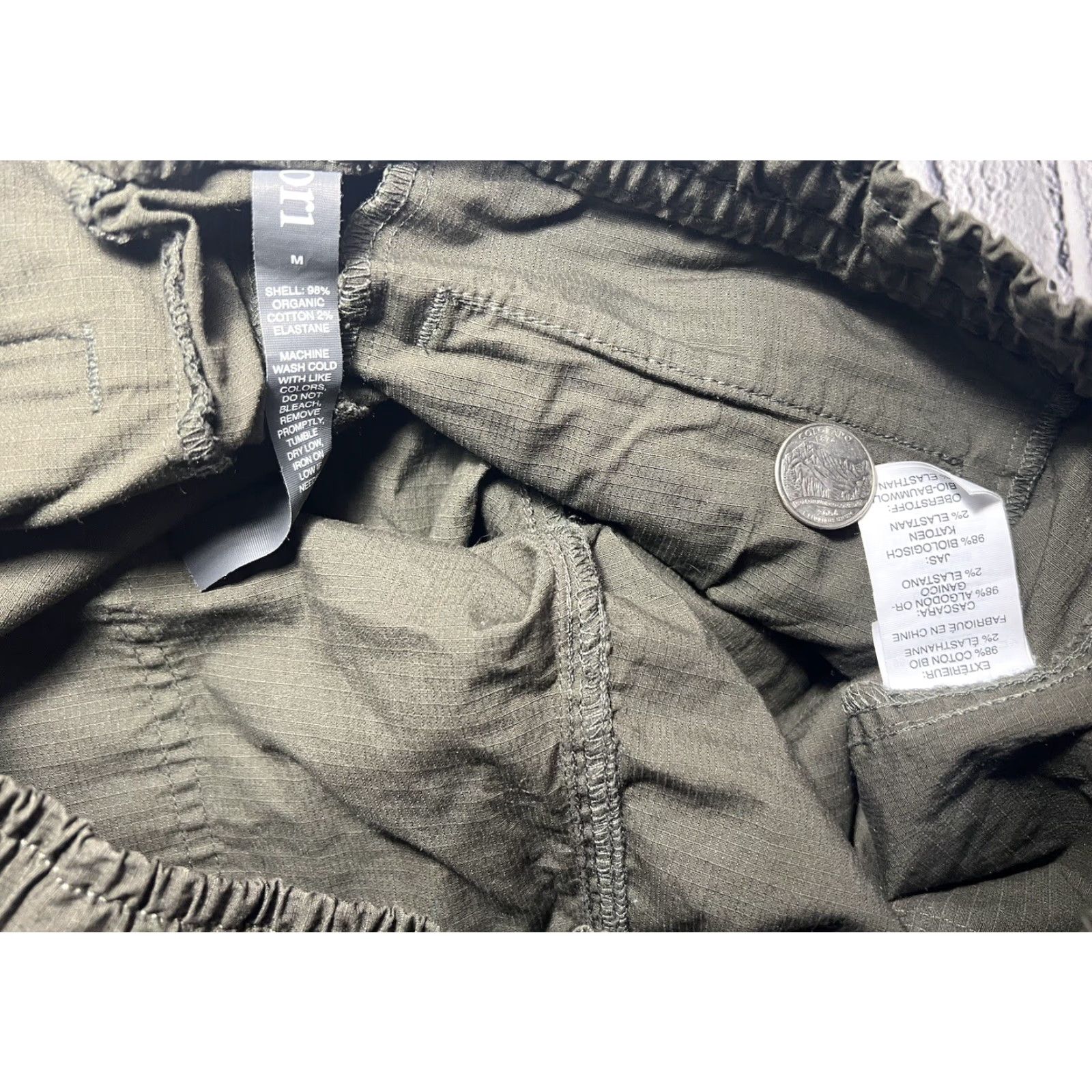 Vuori Vuori Pants Womens M Green The Rise The Shine Wide Leg Ripstop Organic Cotton Cropped Regular Lightweight Pockets Elastic Waist Comfortable Size 32" / US 10 / IT 46 - 5 Thumbnail