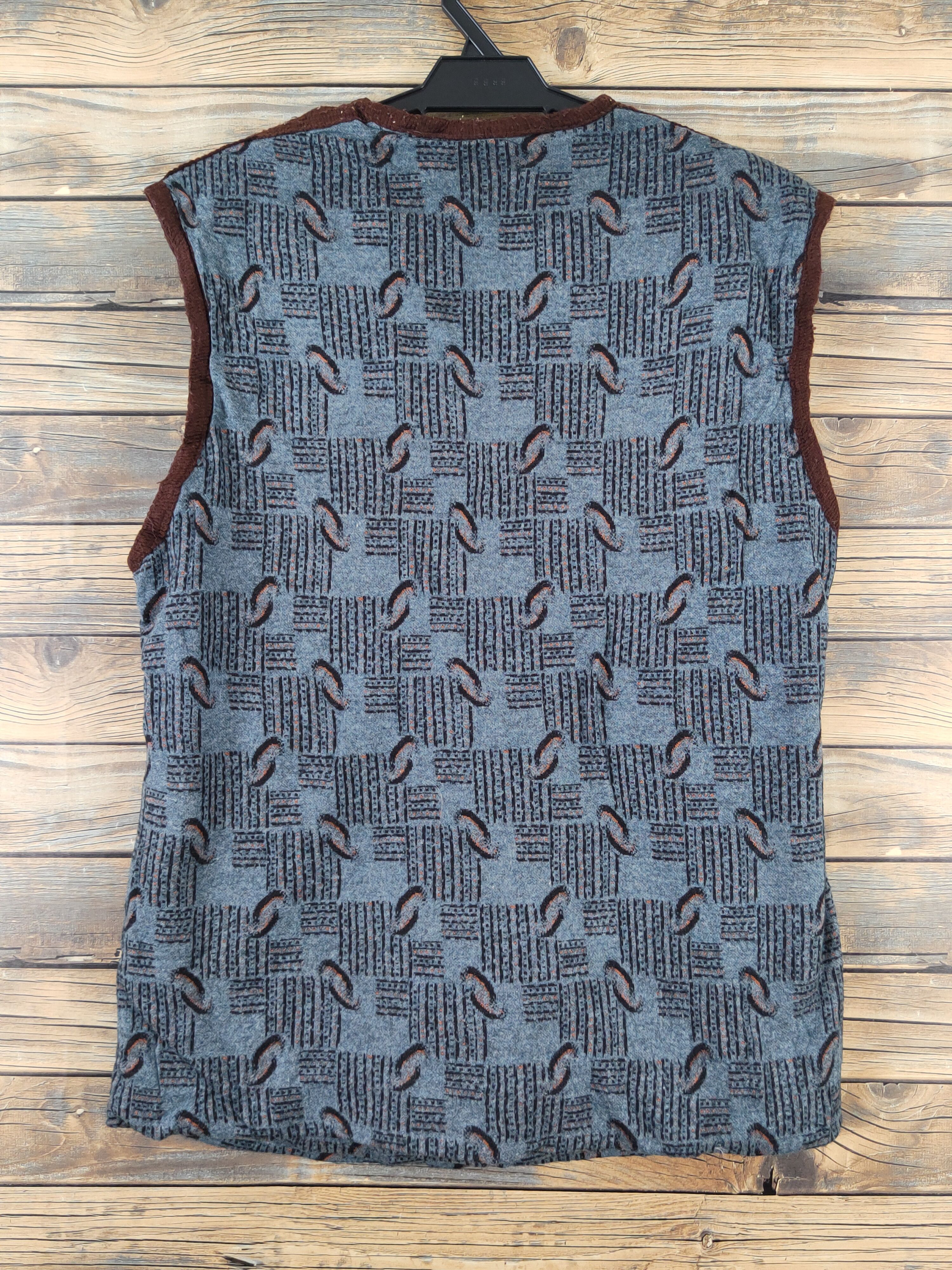 Japanese Brand × Vintage Retro Vintage Design by Home Wear Blue Kimono Vests Size M / US 6-8 / IT 42-44 - 8 Thumbnail