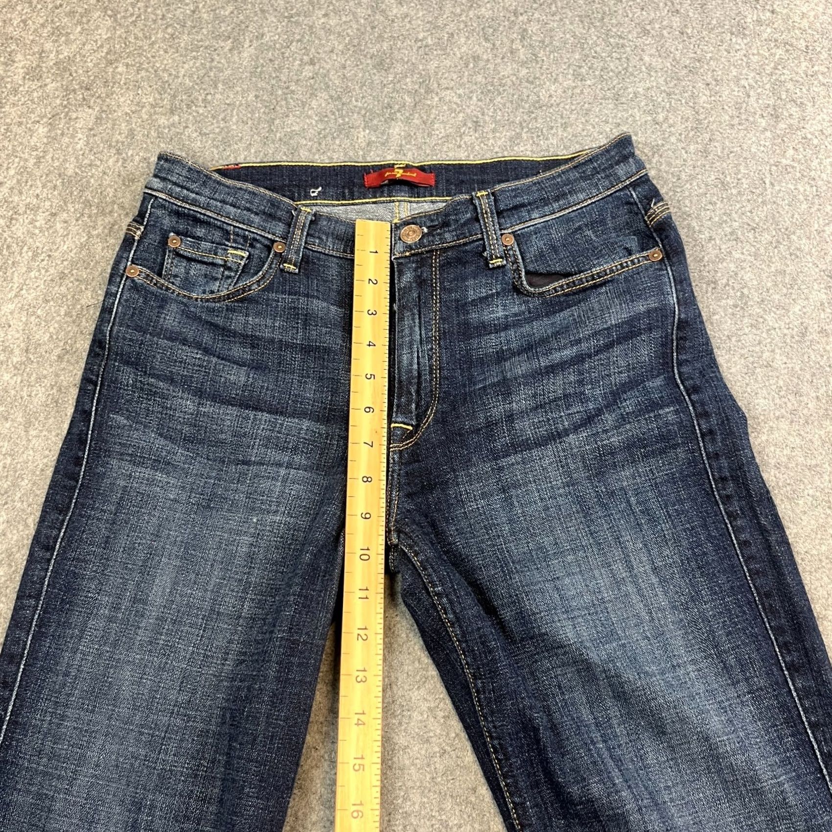 7 For All Mankind 7 For All Mankind Womens Jeans Flare Bootcut Bellbottom 30 30 UK 10 Dark Blue Denim Jeans Womens Jeans Size 32" / US 10 / IT 46 - 6 Thumbnail