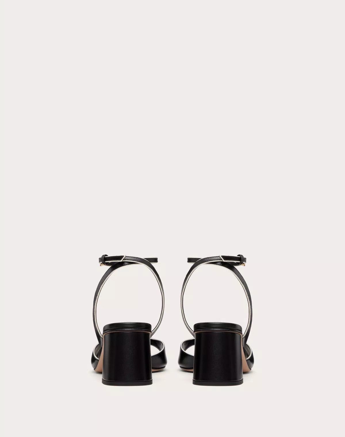 Valentino o1s1wg110625 Vlogo 60mm Leather Sandals in Black Size US 9 / IT 39 - 3 Thumbnail