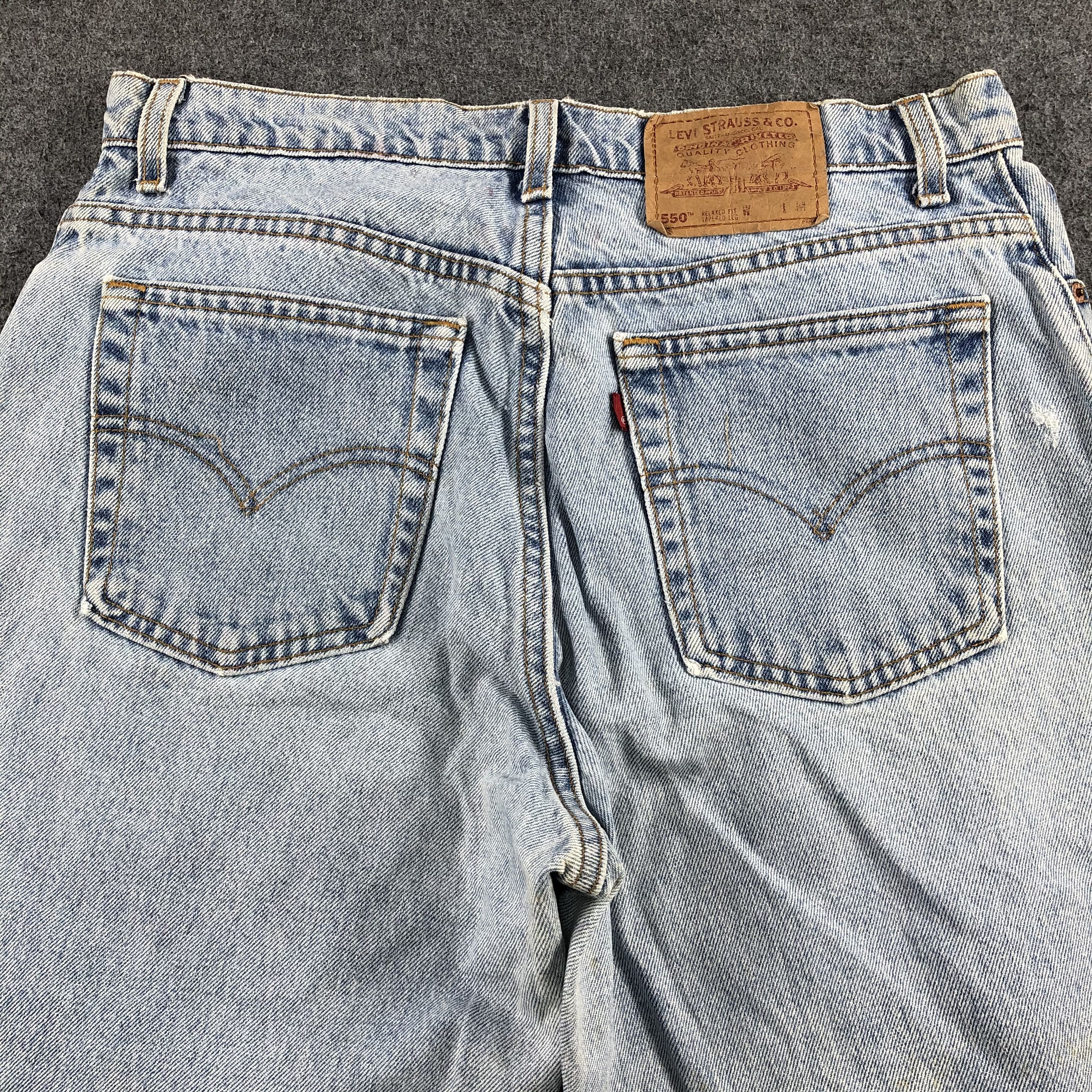 Levi's 90s Vintage Blue Wash Levis 550 Jeans-J1465 Size US 34 / EU 50 - 4 Thumbnail
