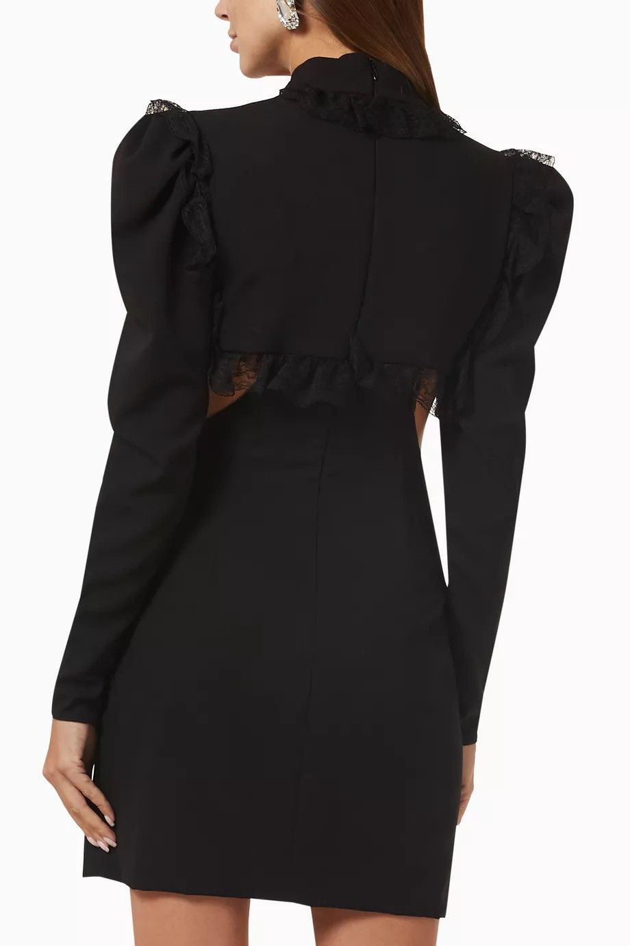 Alessandra Rich Crepe wool minidress Size M / US 6-8 / IT 42-44 - 4 Thumbnail