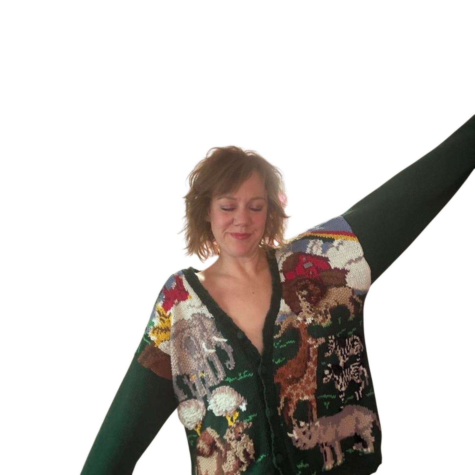 Other Vintage Heirloom Collectibles Noah’s Arc AMAZING cardigan Size L / US 10 / IT 46 - 5 Thumbnail