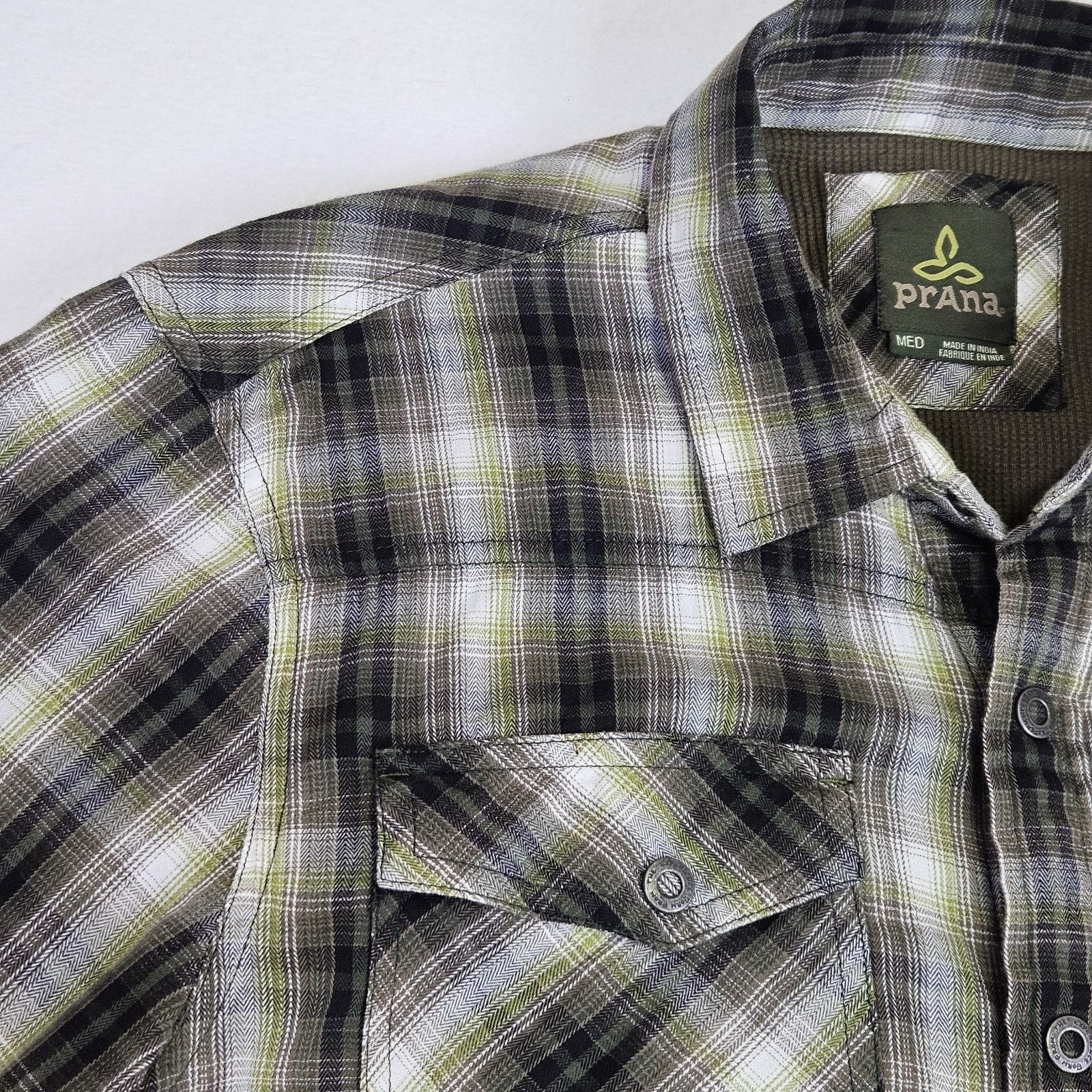Prana PRANA Asylum Plaid Snap Flannel Shacket Thermal Lined Size US M / EU 48-50 / 2 - 12 Thumbnail