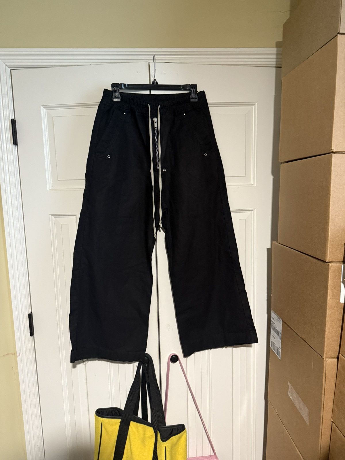 Rick Owens Drkshdw Rick Owens DRKSHDW Black Geth Bela Pants Size US 31 - 1 Thumbnail