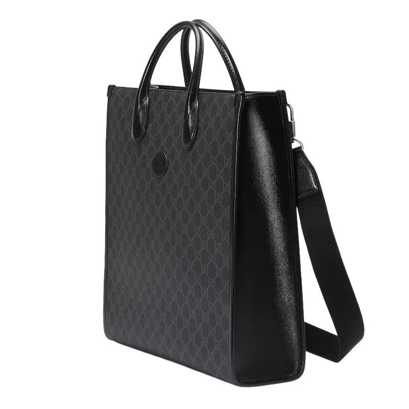 Gucci GUCCI Black GG Canvas Medium Tote Bag New & Auth Size ONE SIZE - 2 Thumbnail