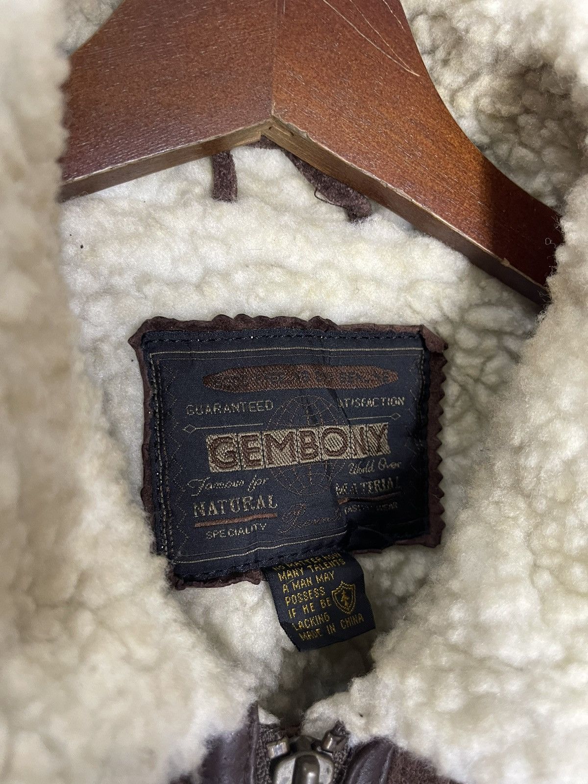 Genuine Leather AUTUMN WINTER VINTAGE SUEDE B3 LEATHER SHERPA INSIDE Size US M / EU 48-50 / 2 - 7 Thumbnail