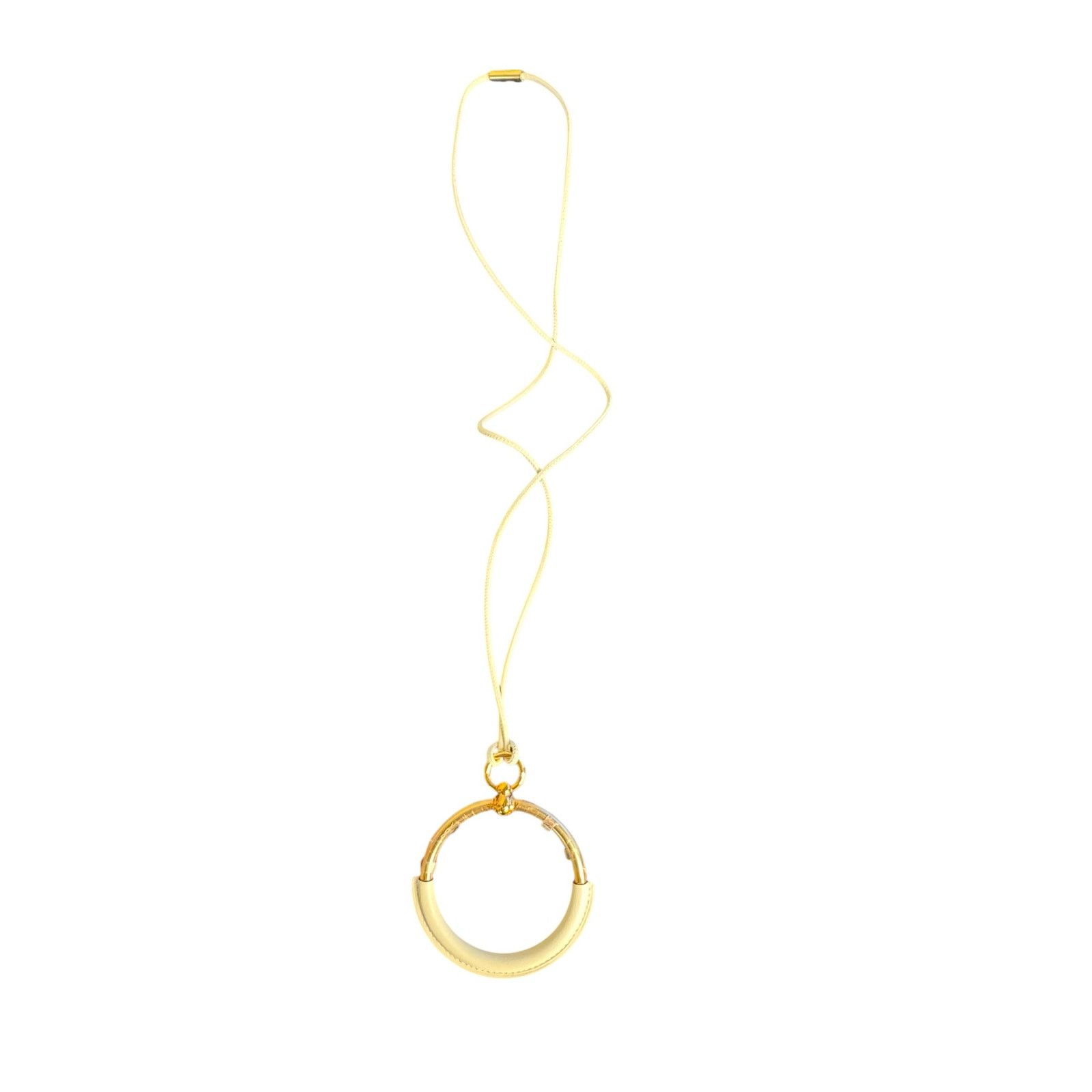 Hermes Hermes Loop Pendant Veau Swift Necklace in Nata Size ONE SIZE - 3 Thumbnail
