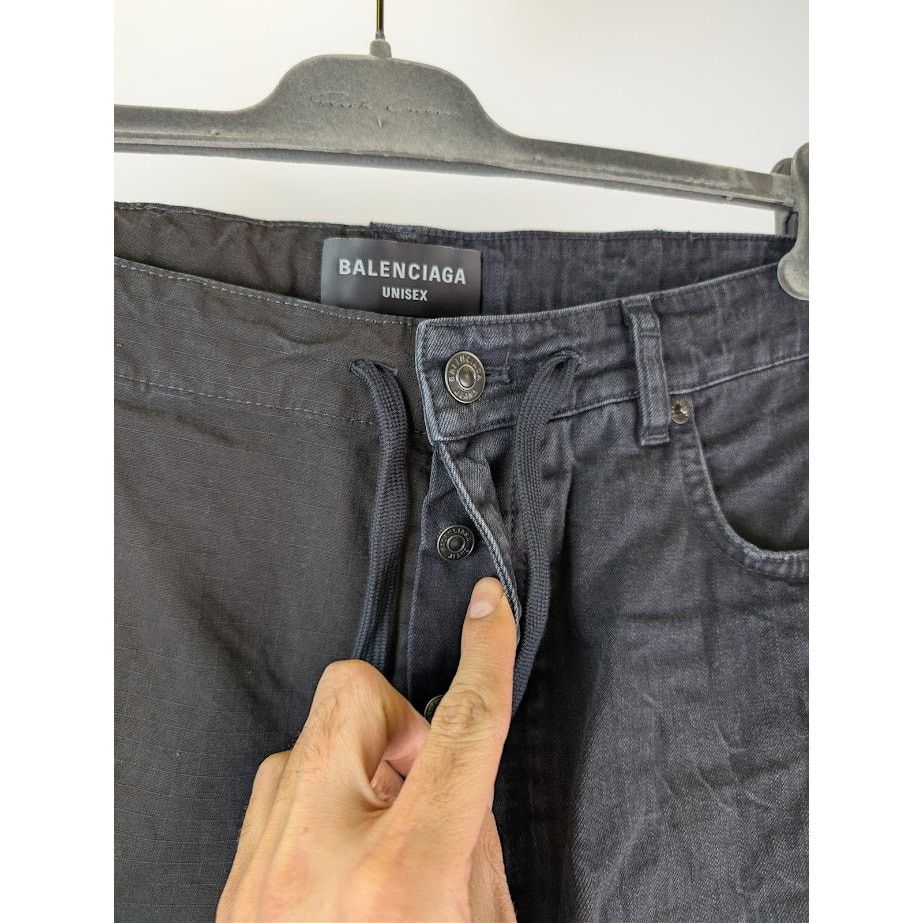 Balenciaga o1rshd1 Hybrid Baggy Denim Pants in Black Size US 30 / EU 46 - 6 Thumbnail