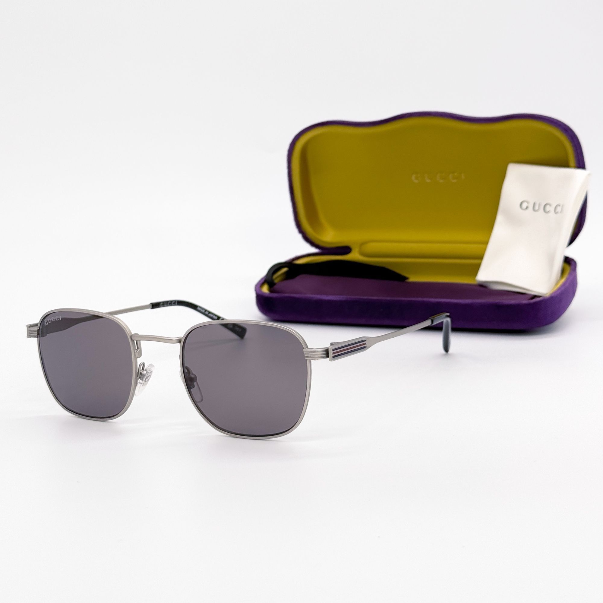 Gucci NEW GUCCI SUNGLASSES GG1876S 003 SILVER/GRAY WOMEN EYEWEAR G Size ONE SIZE - 3 Thumbnail