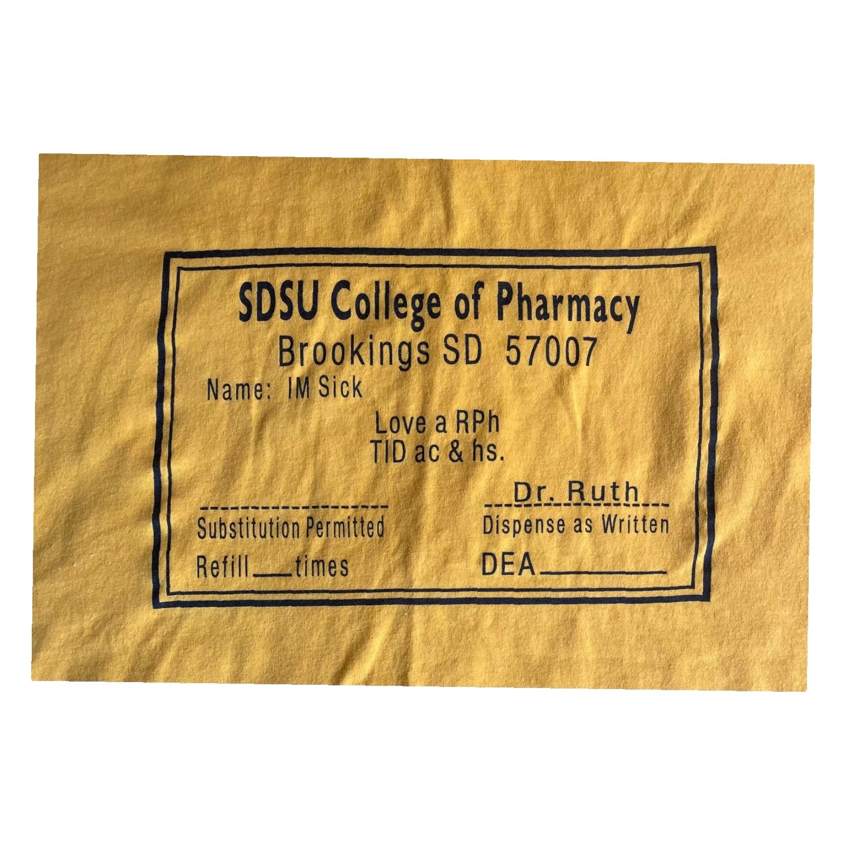 Vintage VINTAGE Single Jerezees Yellow Shirt SDSU College Of Pharmacy XL Men’s Crew Neck Short Sleeve Knit Cotton Blend Logo Size US XL / EU 56 / 4 - 4 Thumbnail