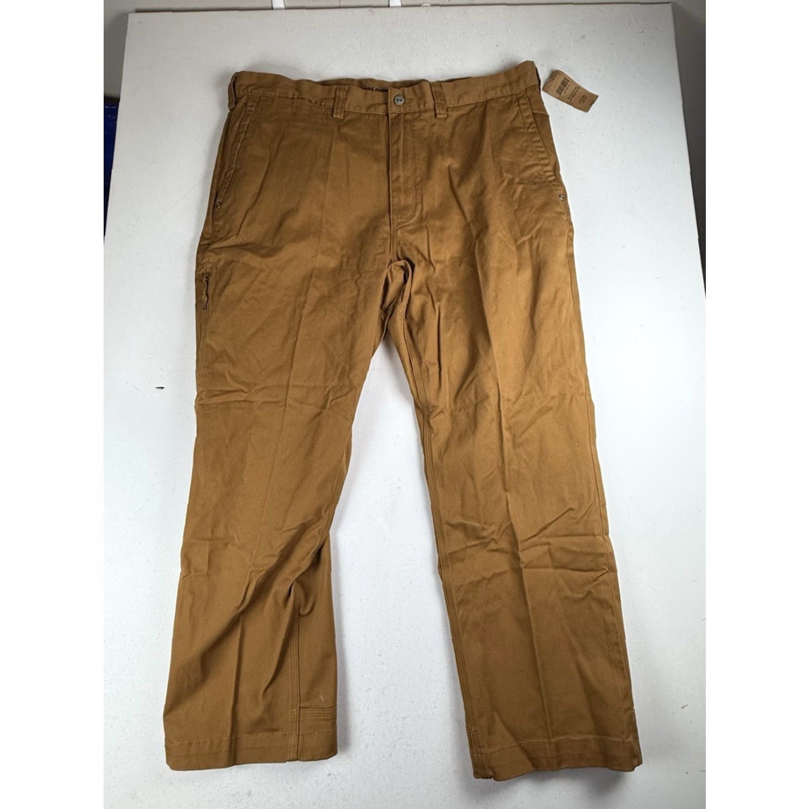 Vintage Duluth Pants Mens 38x28 Khakis Flat Front Canvas Brown 28 Inseam Regular Straight NWT Flex Ballroom Standard Fit Pockets Barley NWT Size US 38 / EU 54 - 6 Thumbnail