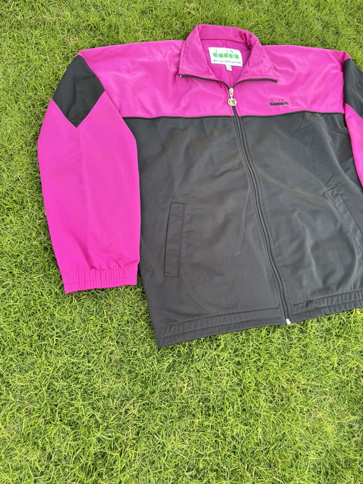 Diadora vintage Diadora nylon windbreaker jacket in pink and black Size US XL / EU 56 / 4 - 3 Thumbnail