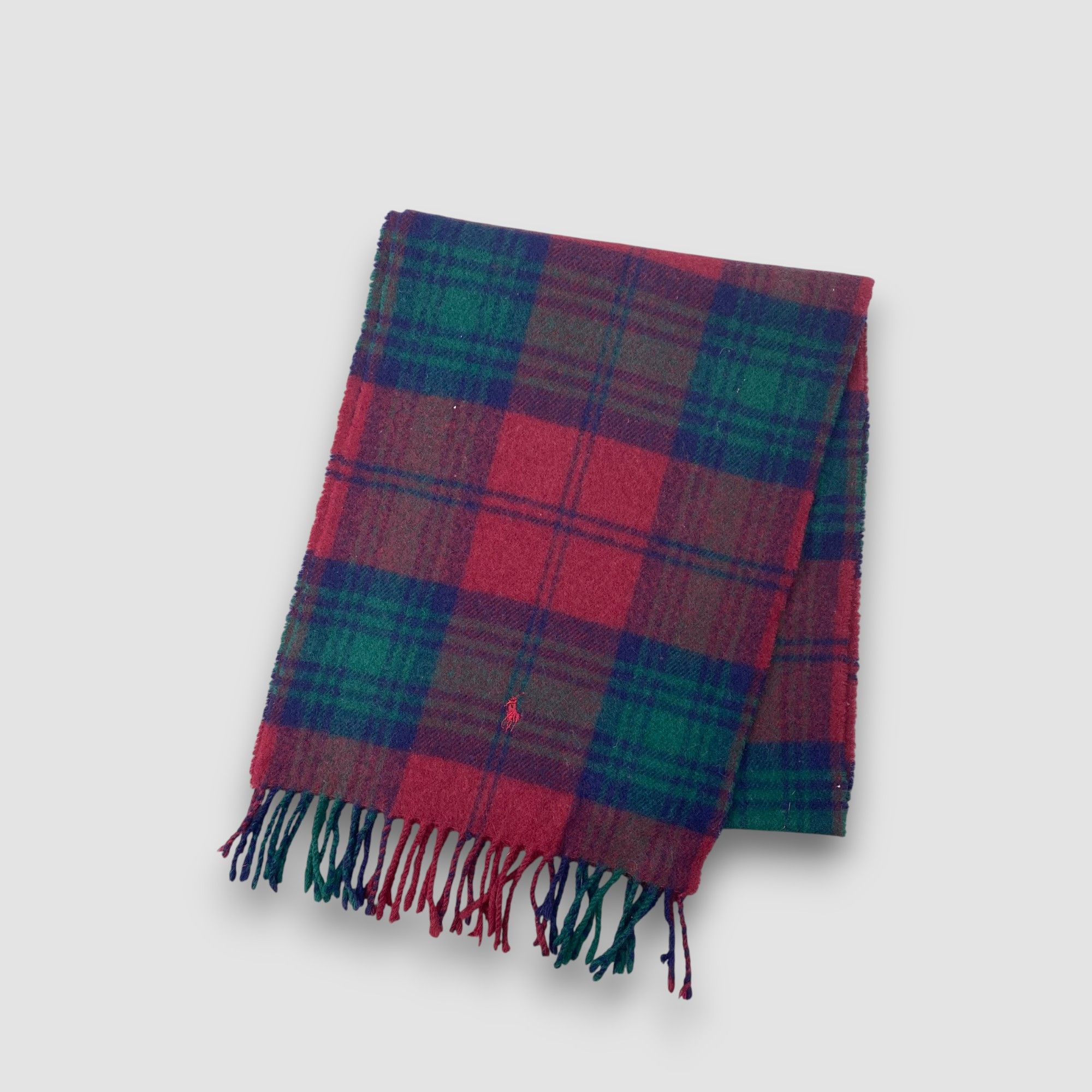 Polo Ralph Lauren Vintage Polo Ralph Lauren Scarf Muffler Wool Plaid Scarves Size ONE SIZE - 3 Thumbnail