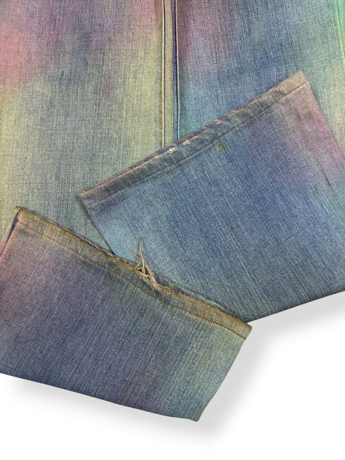 Wrangler Vintage Y2K Wrangler Rainbow Tie Dye Flare Bell Bottom Jeans Size 26" / US 2 / IT 38 - 8 Thumbnail