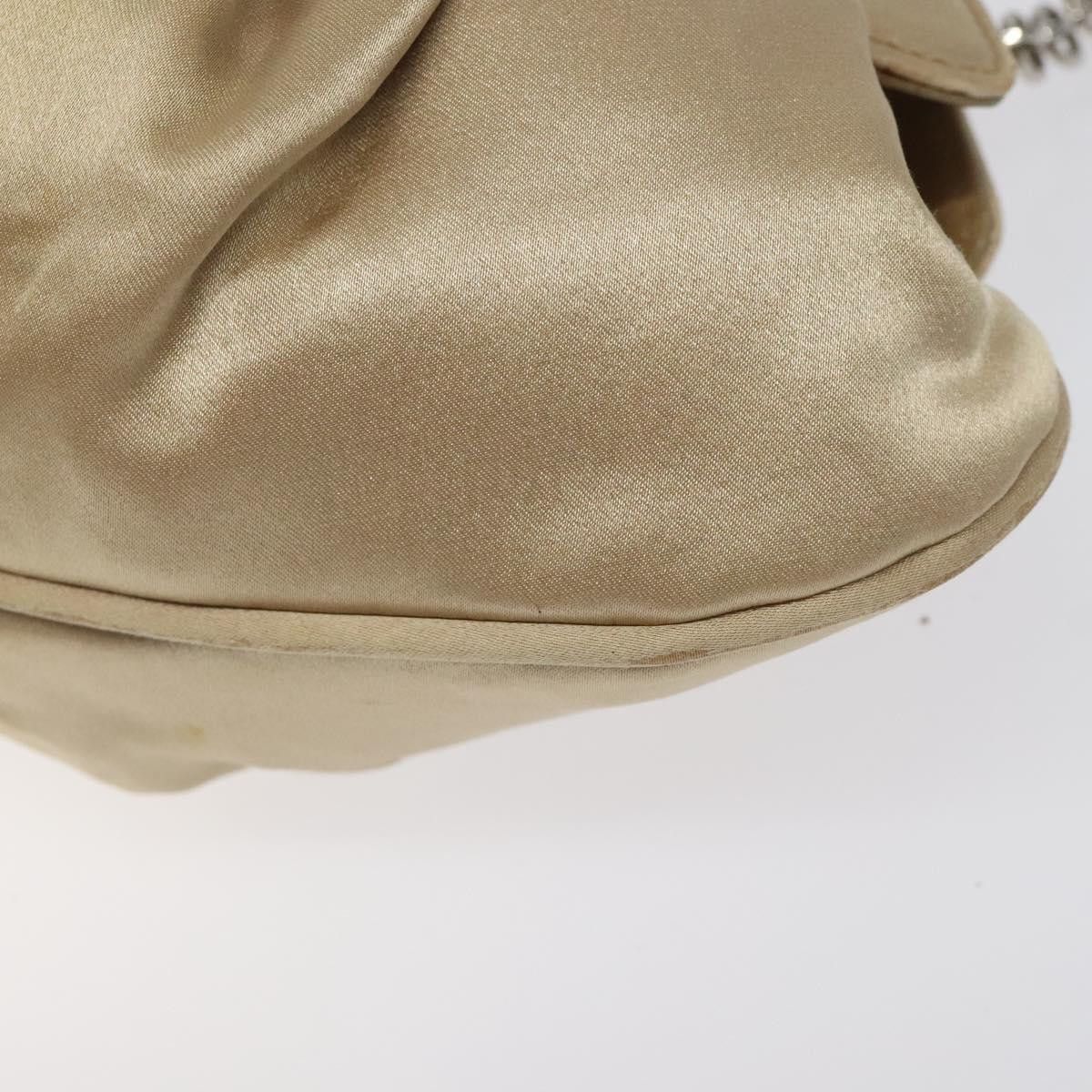 Salvatore Ferragamo Salvatore Ferragamo Gancini Chain Shoulder Bag Satin Beige Size ONE SIZE - 8 Thumbnail