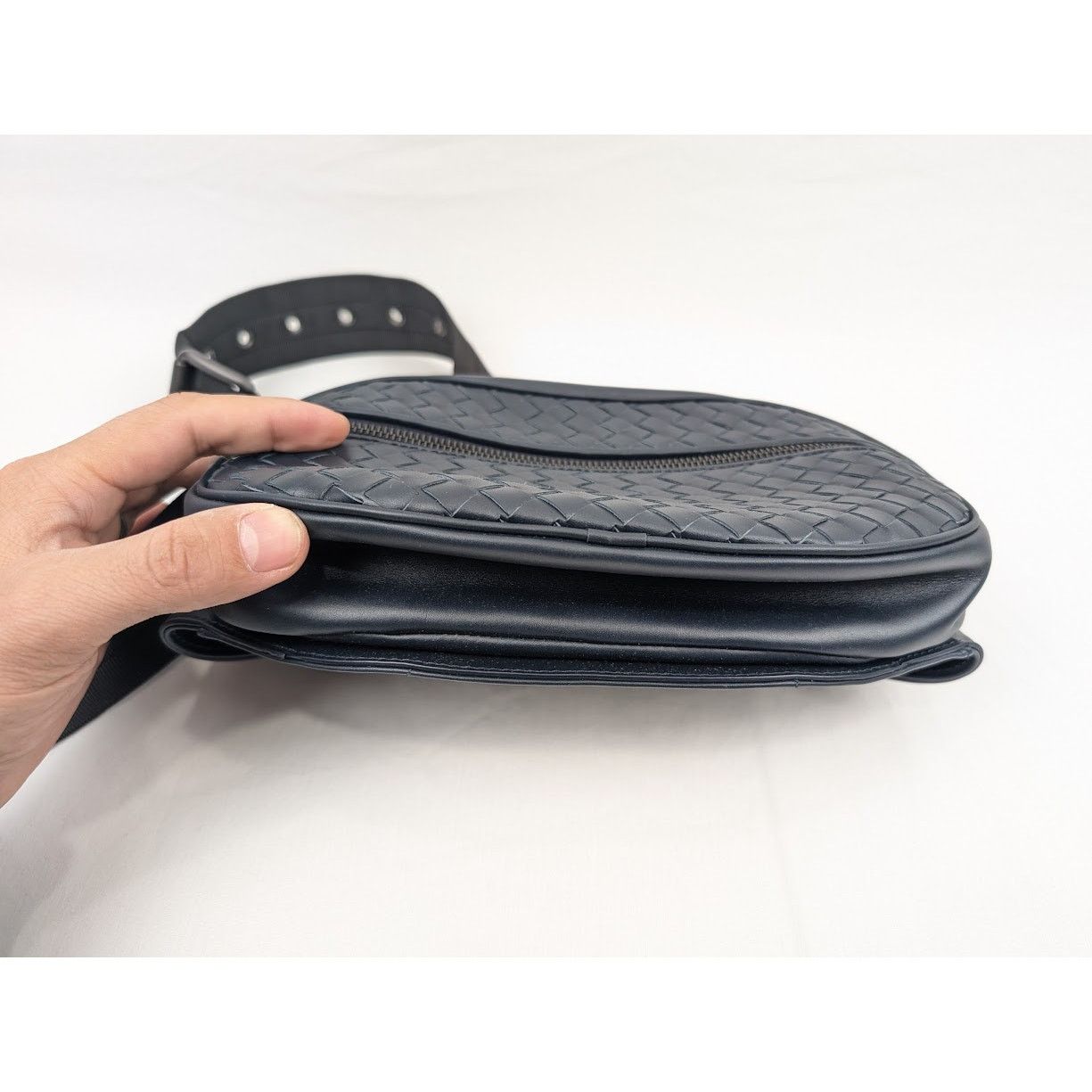 Bottega Veneta o1rshd1 / Intrecciato Ribbon Belt Bag in Dark Blue Size ONE SIZE - 12 Thumbnail